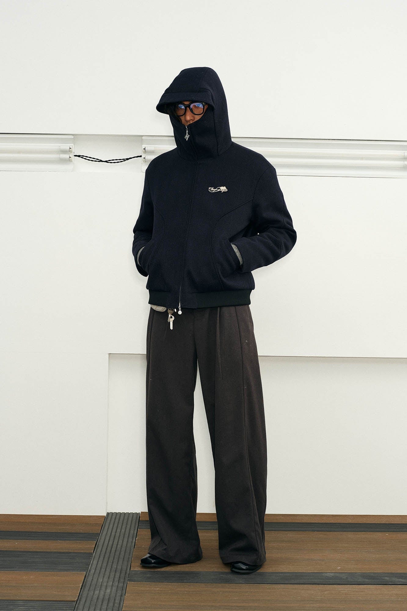 KREATE Herringbone Hooded Jacket, premium urban and streetwear designers apparel on PROJECTISR.com, KREATE