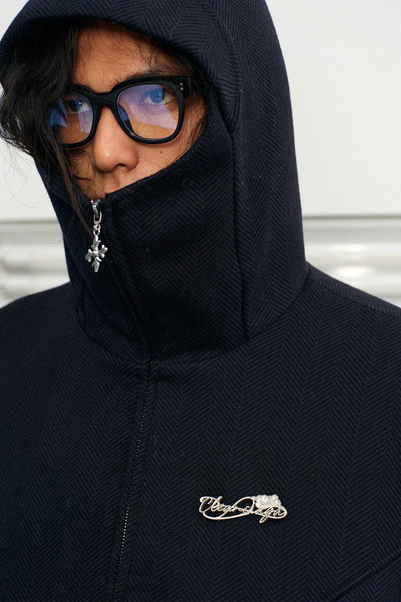 KREATE Herringbone Hooded Jacket, premium urban and streetwear designers apparel on PROJECTISR.com, KREATE
