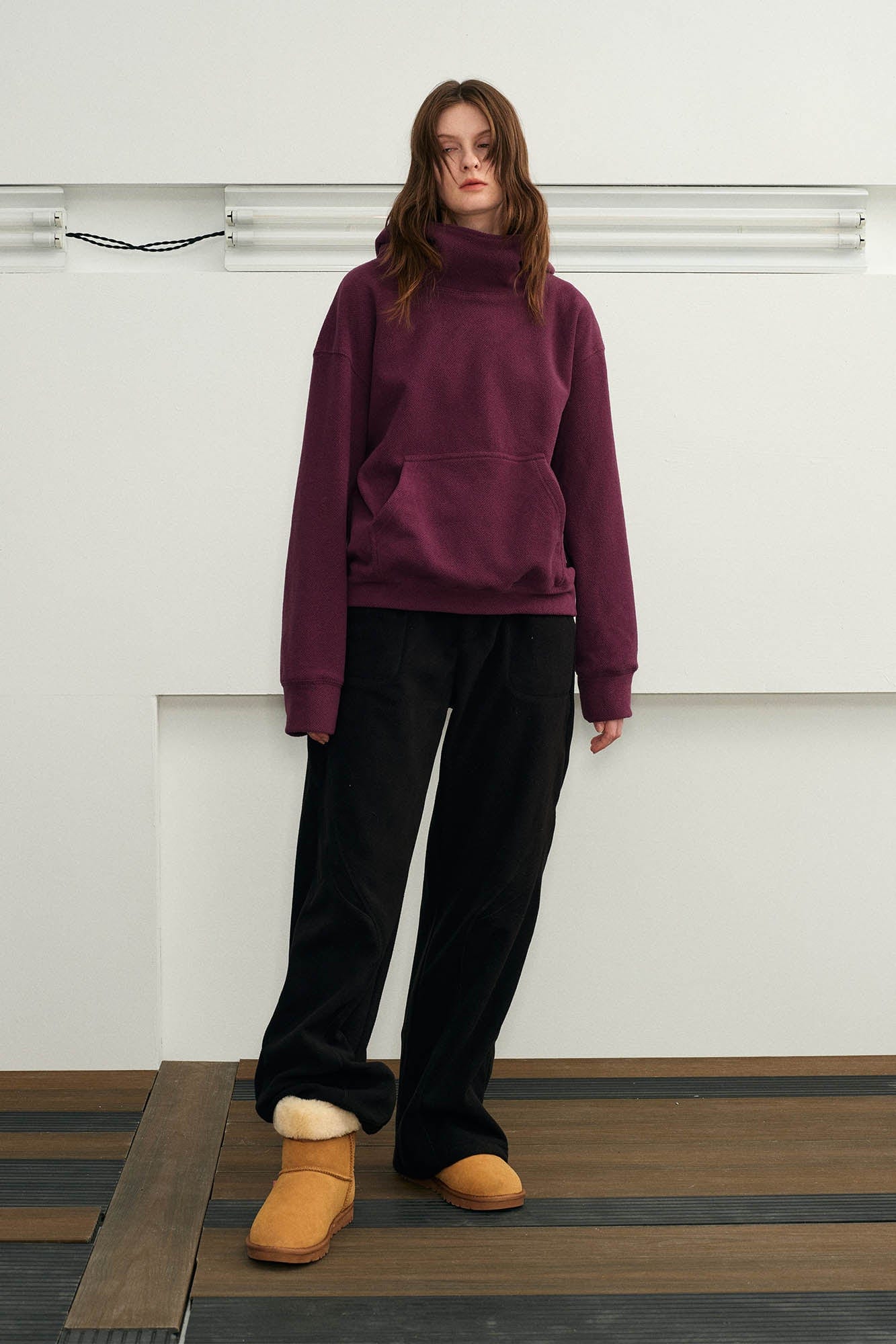 KREATE Curved Seam Thermal Wide-Leg Pants, premium urban and streetwear designers apparel on PROJECTISR.com, KREATE