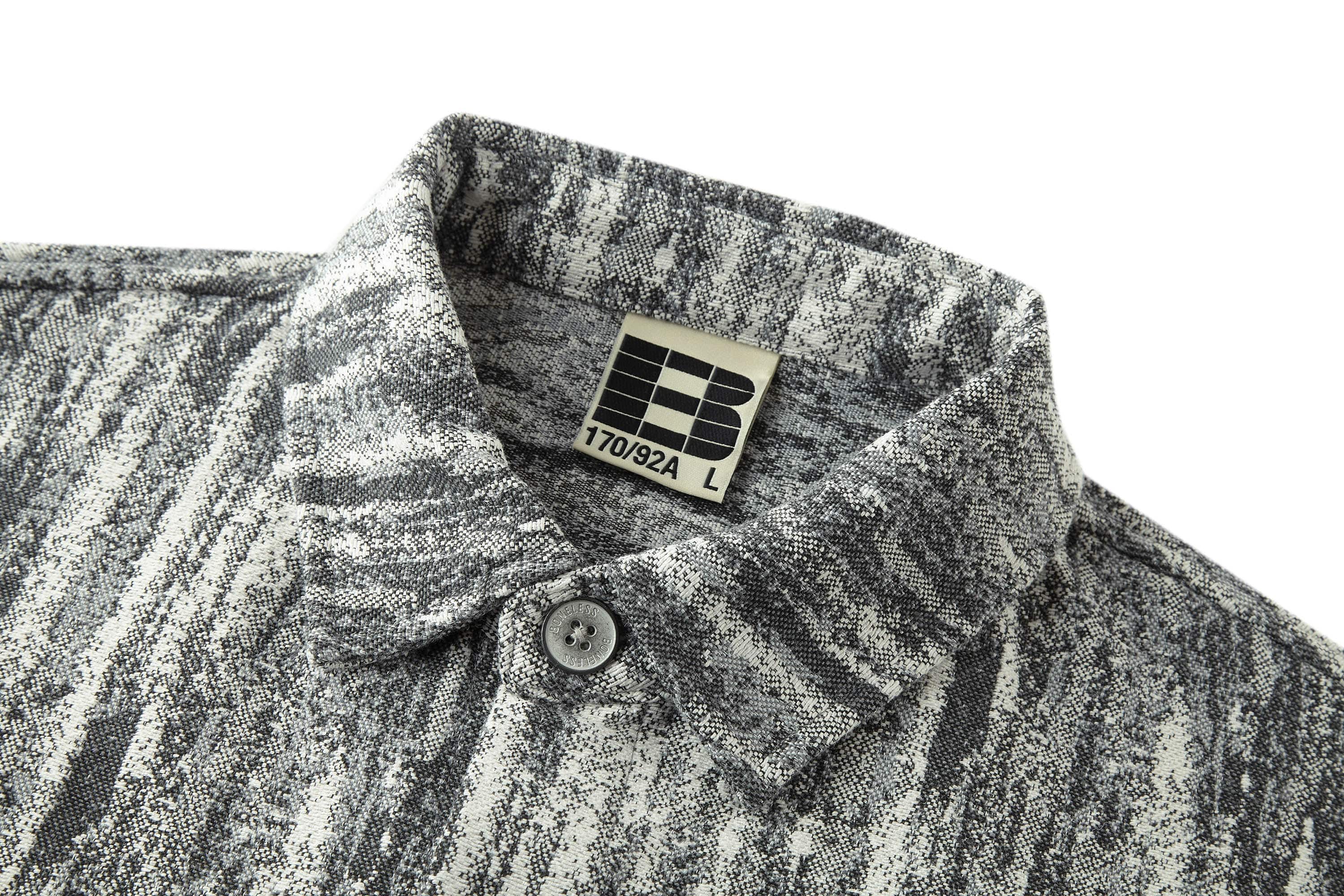 BONELESS Jacquard Button-Up Utility Jacket, premium urban and streetwear designers apparel on PROJECTISR.com, BONELESS