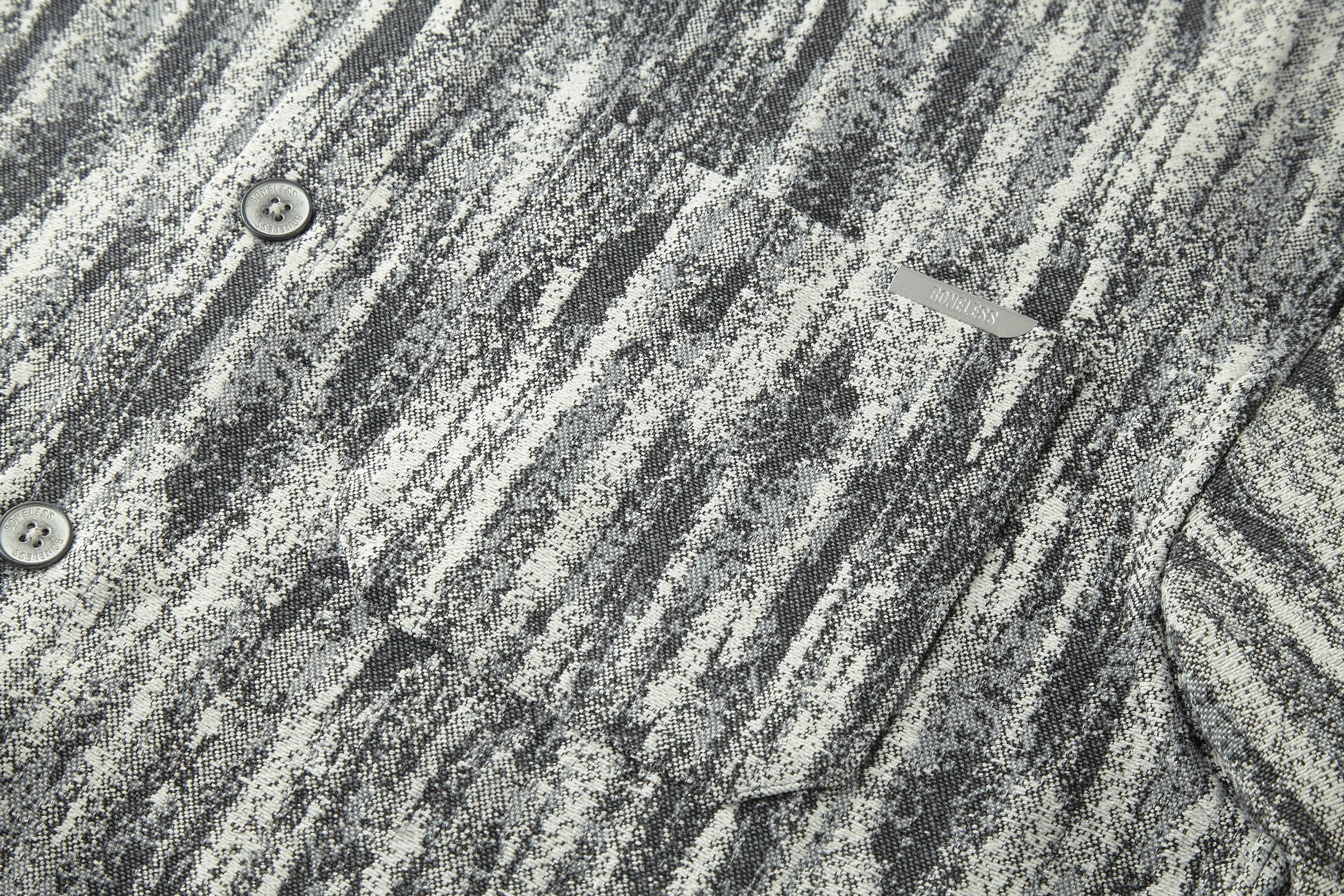 BONELESS Jacquard Button-Up Utility Jacket, premium urban and streetwear designers apparel on PROJECTISR.com, BONELESS