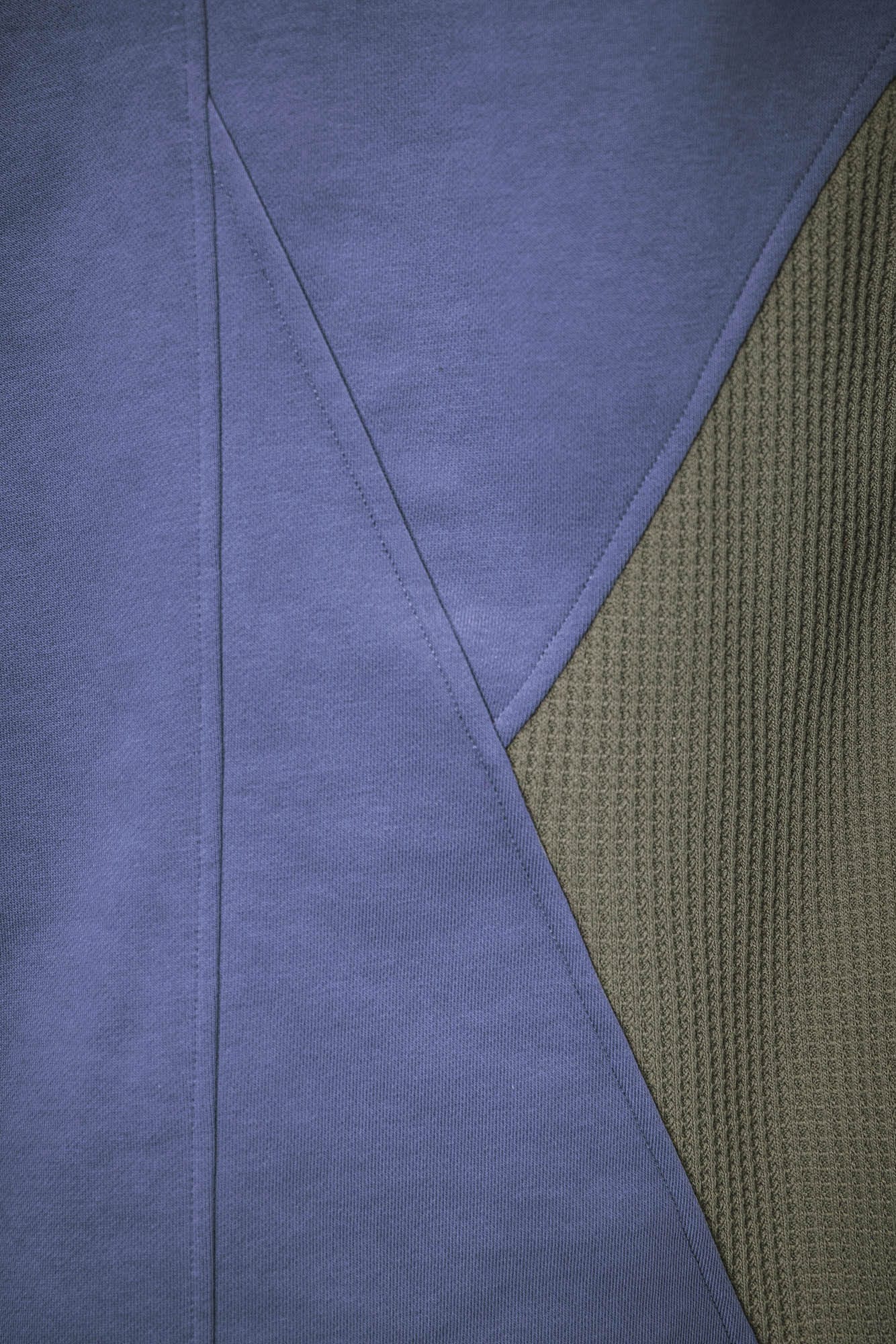 XIPHEVIL Mesh Paneled Tactical Turtleneck Sweatshirt Blue, premium urban and streetwear designers apparel on PROJECTISR.com, XIPHEVIL