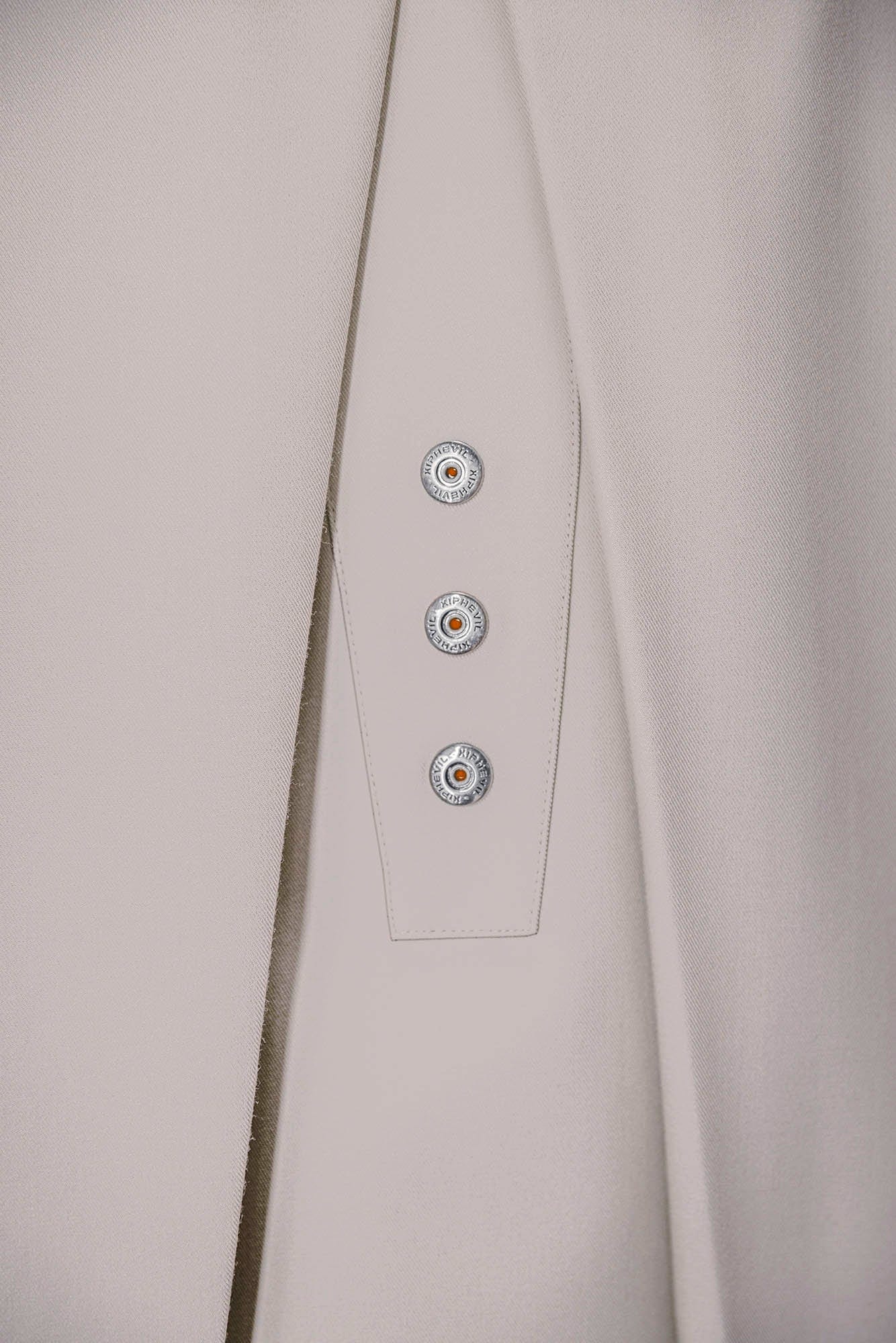 XIPHEVIL Deconstructed Utility Daoist Robe Apricot, premium urban and streetwear designers apparel on PROJECTISR.com, XIPHEVIL