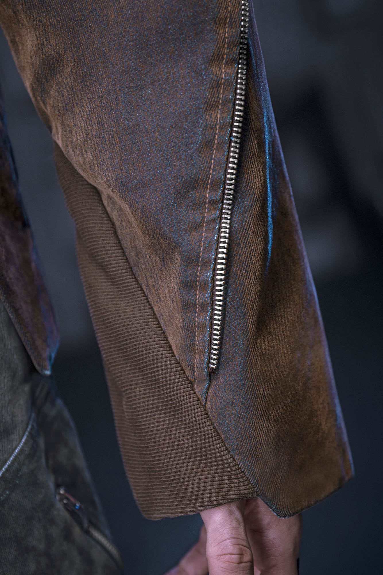 XIPHEVIL Mech Deconstructed Washed Denim Jacket Brown, premium urban and streetwear designers apparel on PROJECTISR.com, XIPHEVIL