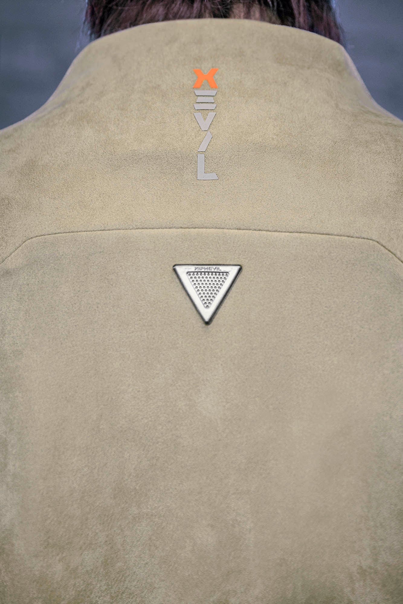 XIPHEVIL Deconstructed Utility Faux Suede Daoist Robe Sand, premium urban and streetwear designers apparel on PROJECTISR.com, XIPHEVIL