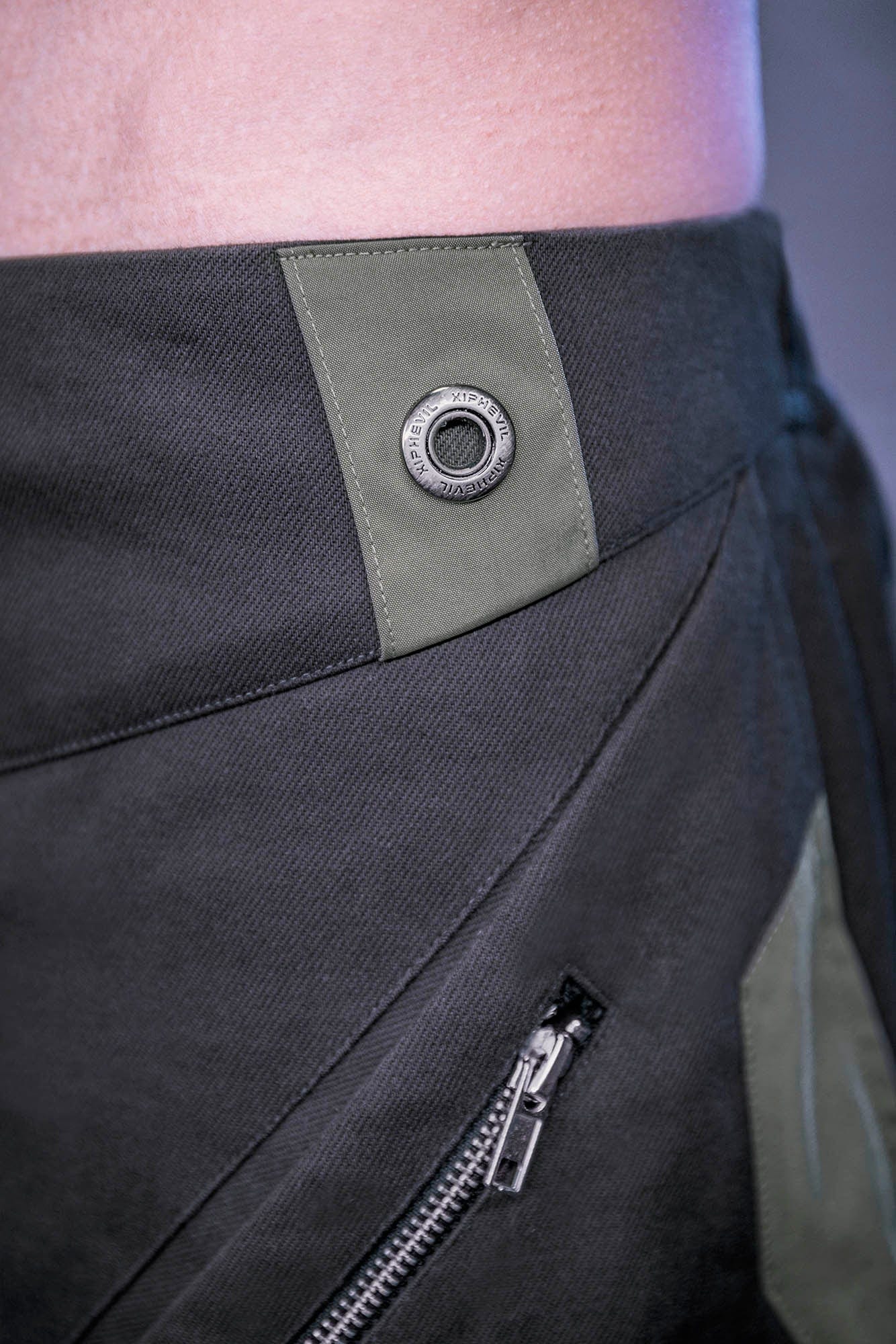XIPHEVIL Blade Multi-Pocket Paneled Jogger Pants, premium urban and streetwear designers apparel on PROJECTISR.com, XIPHEVIL