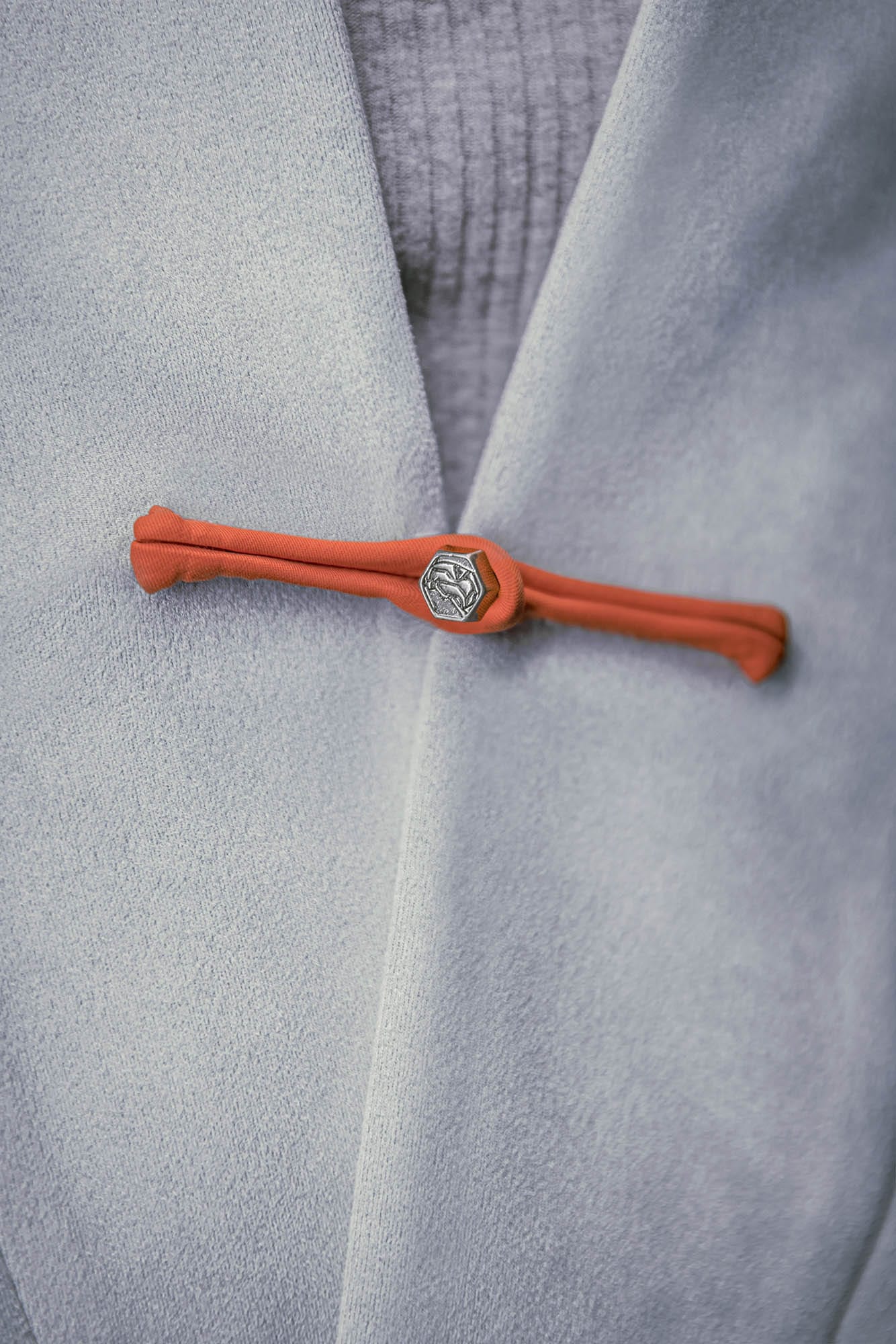 XIPHEVIL Deconstructed Utility Faux Suede Daoist Robe White, premium urban and streetwear designers apparel on PROJECTISR.com, XIPHEVIL