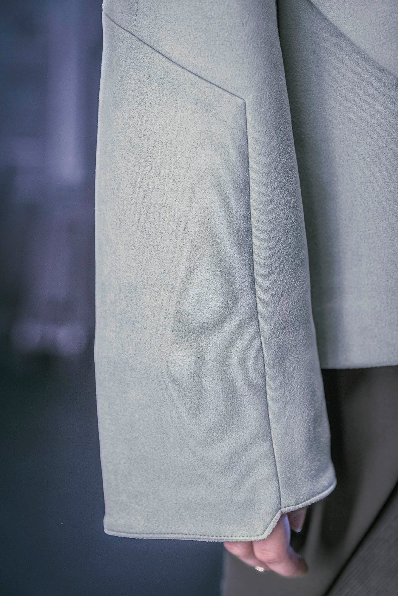 XIPHEVIL Deconstructed Utility Faux Suede Daoist Robe White, premium urban and streetwear designers apparel on PROJECTISR.com, XIPHEVIL