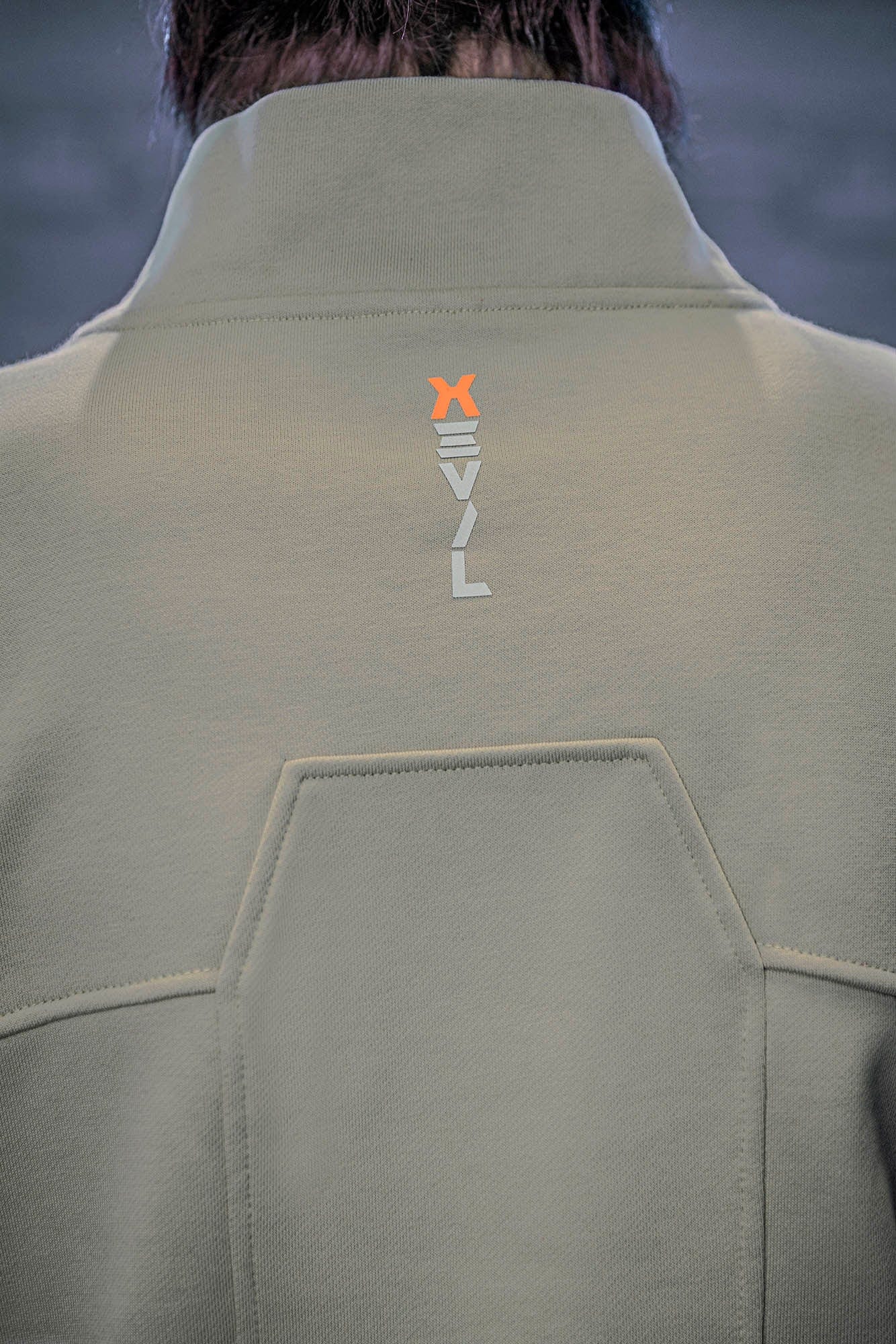 XIPHEVIL Mesh Paneled Tactical Turtleneck Sweatshirt Green, premium urban and streetwear designers apparel on PROJECTISR.com, XIPHEVIL