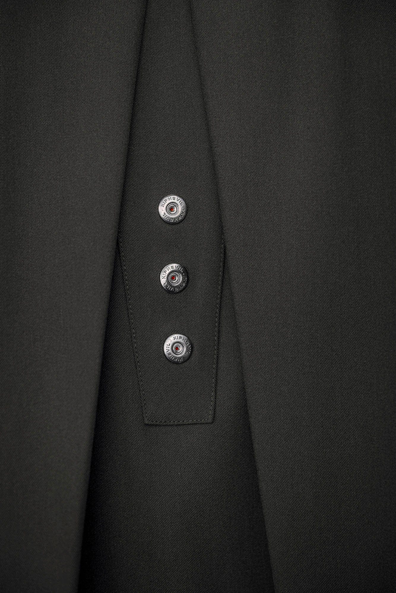 XIPHEVIL Deconstructed Utility Daoist Robe Black, premium urban and streetwear designers apparel on PROJECTISR.com, XIPHEVIL