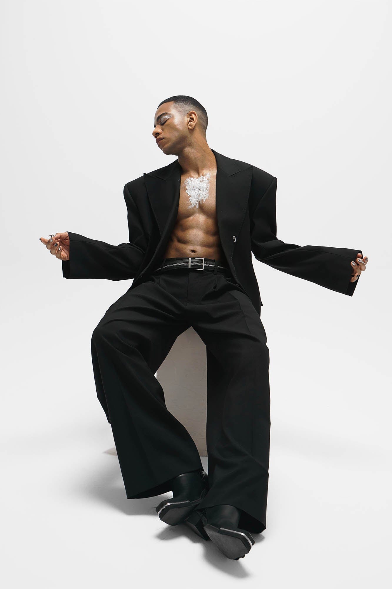 455EMBLE Wool-Blend Pleated Straight-Leg Oversized Trousers, premium urban and streetwear designers apparel on PROJECTISR.com, 455EMBLE