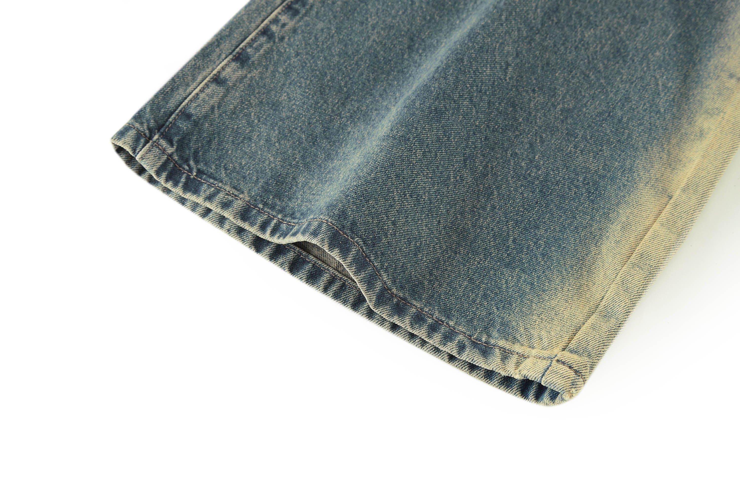 BONELESS Contrast Washed Jeans, premium urban and streetwear designers apparel on PROJECTISR.com, BONELESS