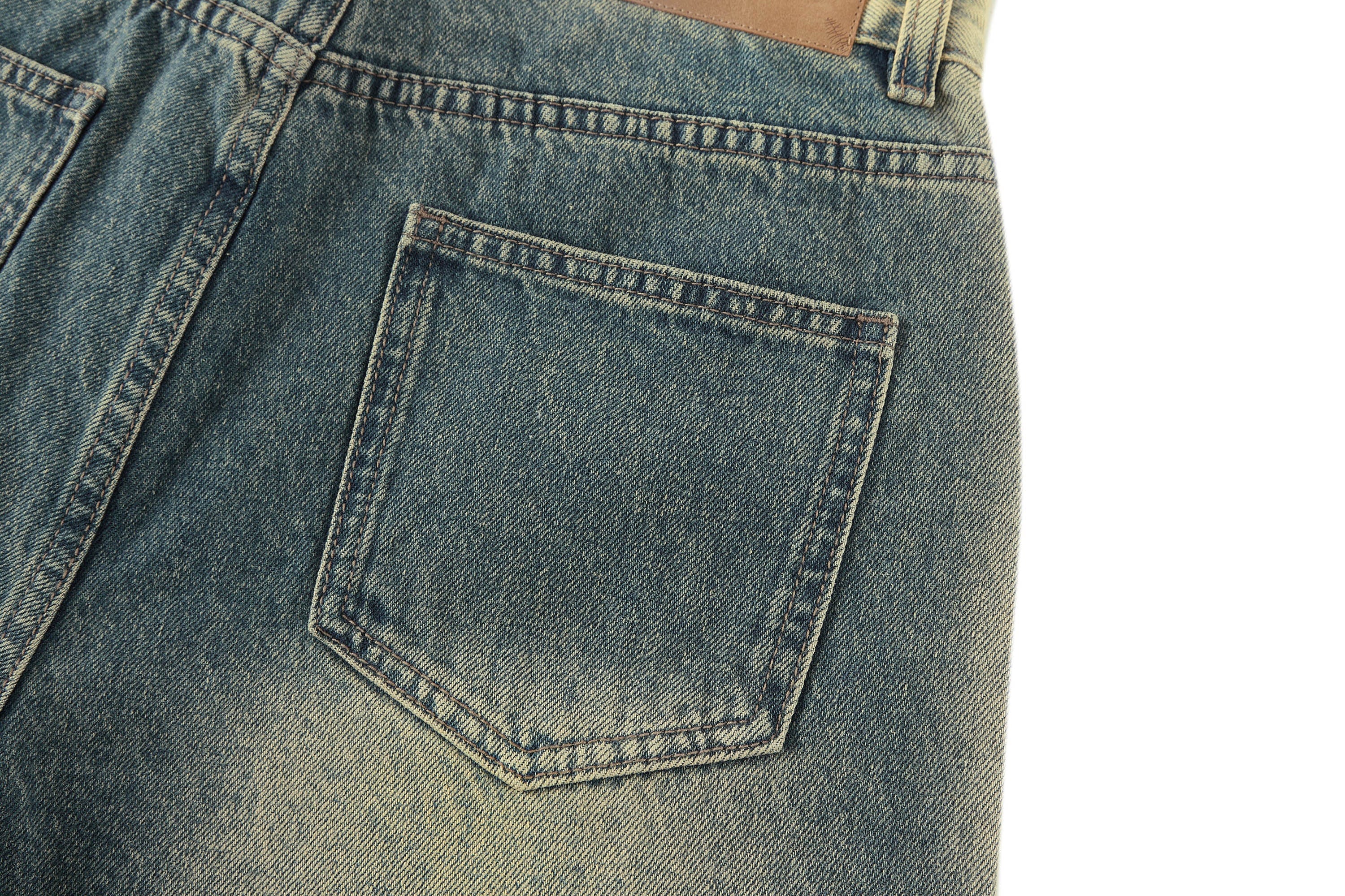 BONELESS Contrast Washed Jeans, premium urban and streetwear designers apparel on PROJECTISR.com, BONELESS