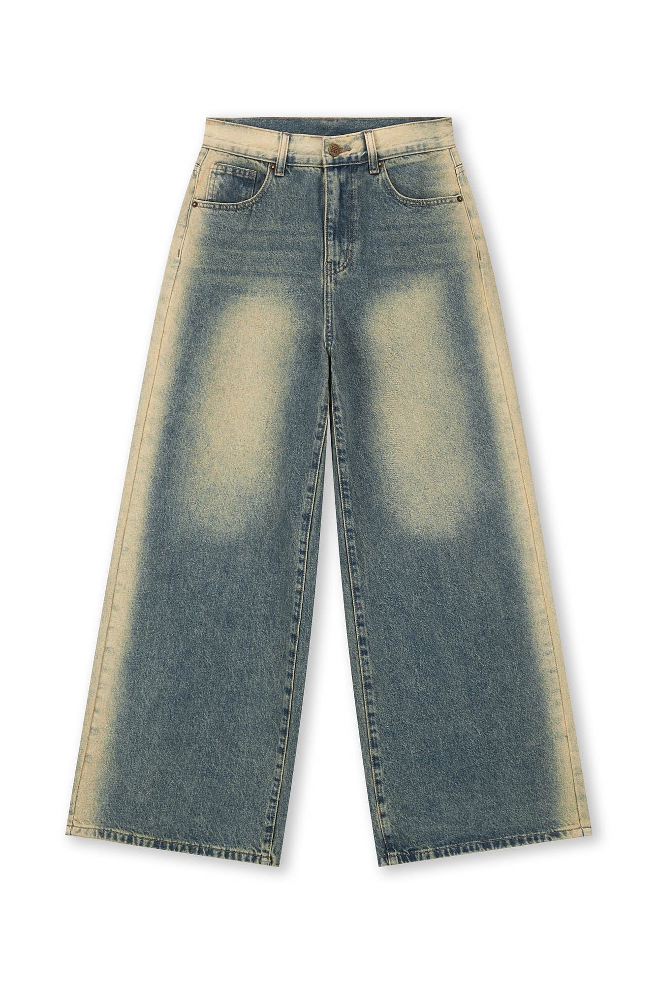 BONELESS Contrast Washed Jeans, premium urban and streetwear designers apparel on PROJECTISR.com, BONELESS