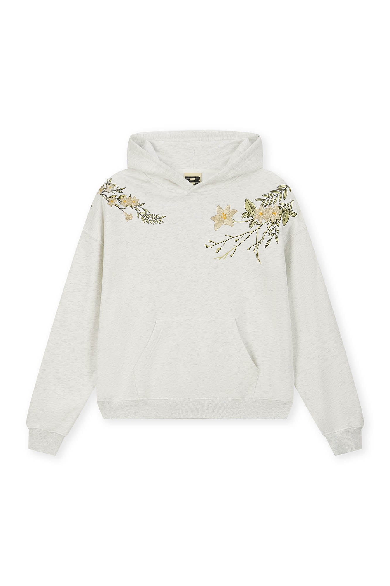 BONELESS Floral Embroidered Fleece-Lined Hoodie, premium urban and streetwear designers apparel on PROJECTISR.com, BONELESS