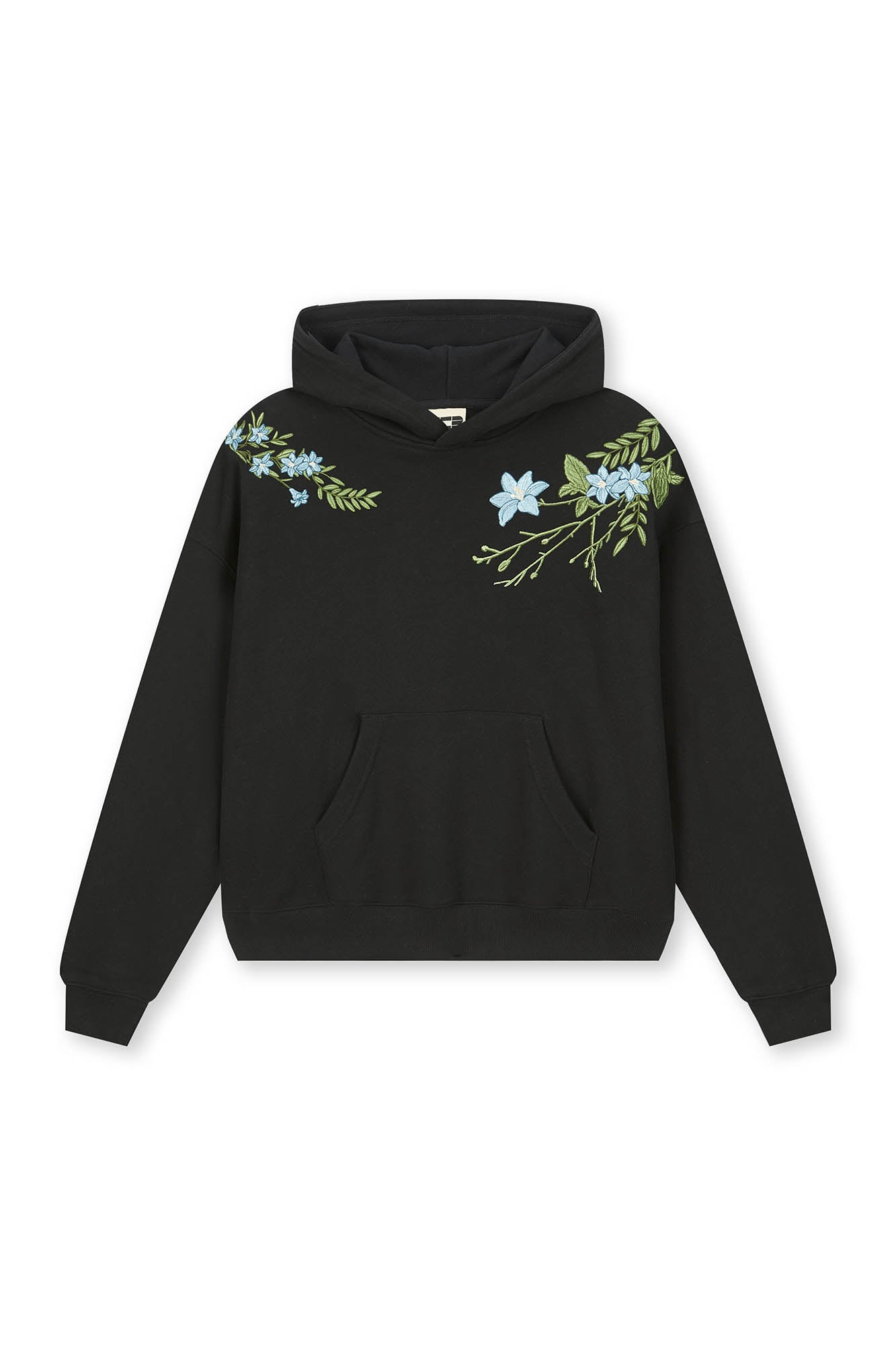 BONELESS Floral Embroidered Fleece-Lined Hoodie, premium urban and streetwear designers apparel on PROJECTISR.com, BONELESS