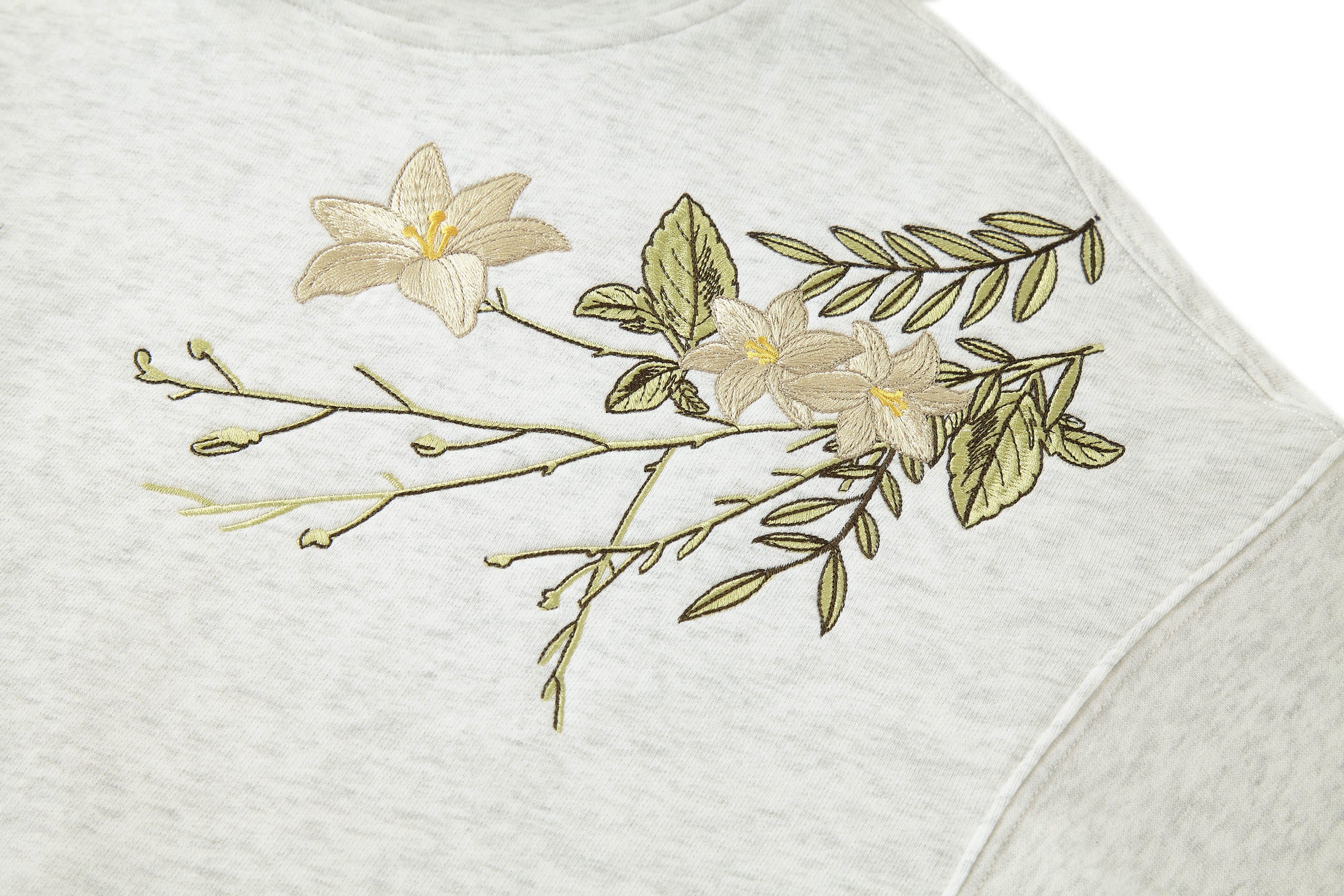 BONELESS Floral Embroidered Fleece-Lined Hoodie, premium urban and streetwear designers apparel on PROJECTISR.com, BONELESS