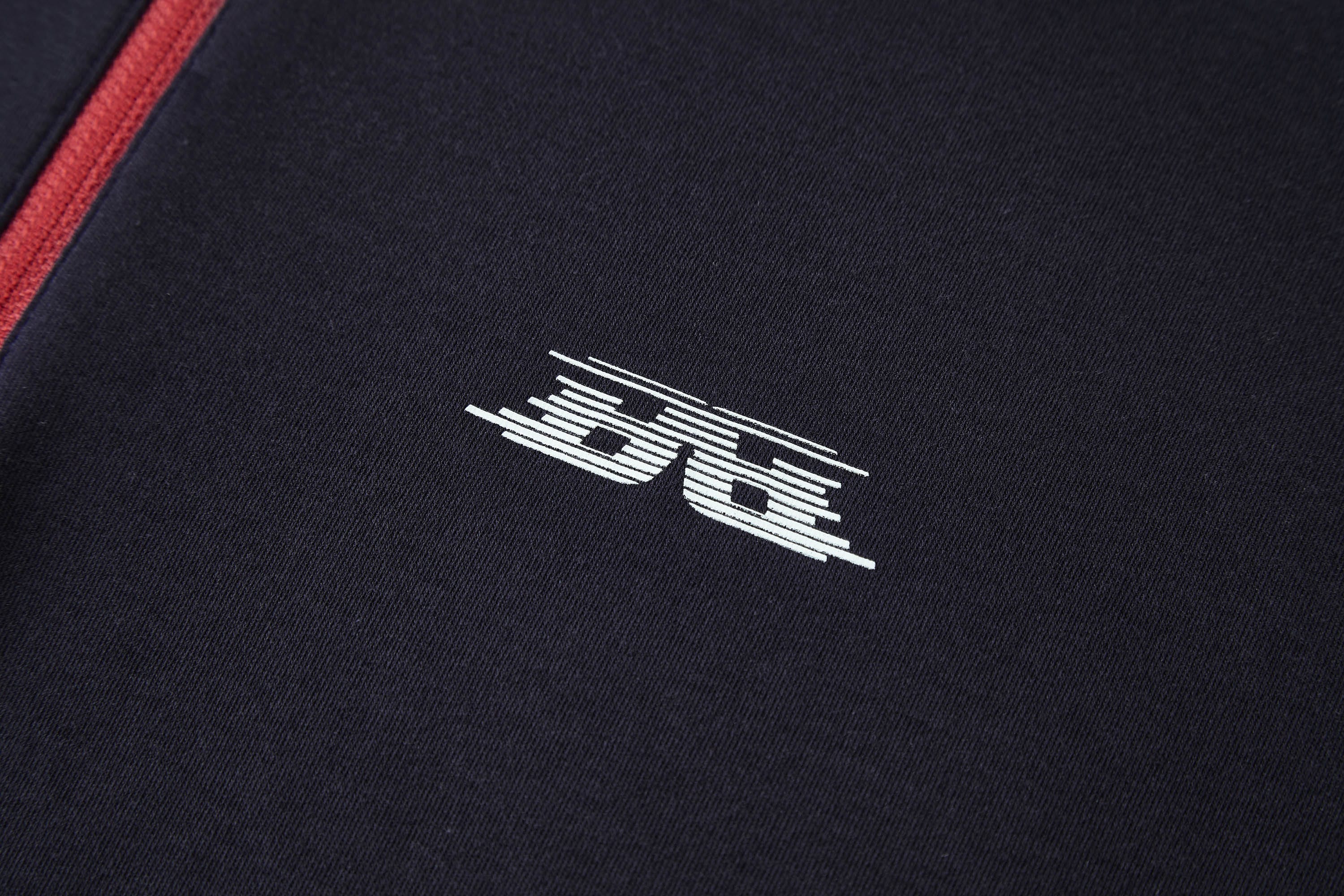 BONELESS Contrast Half-Zip Racing Long-Sleeve Tee, premium urban and streetwear designers apparel on PROJECTISR.com, BONELESS