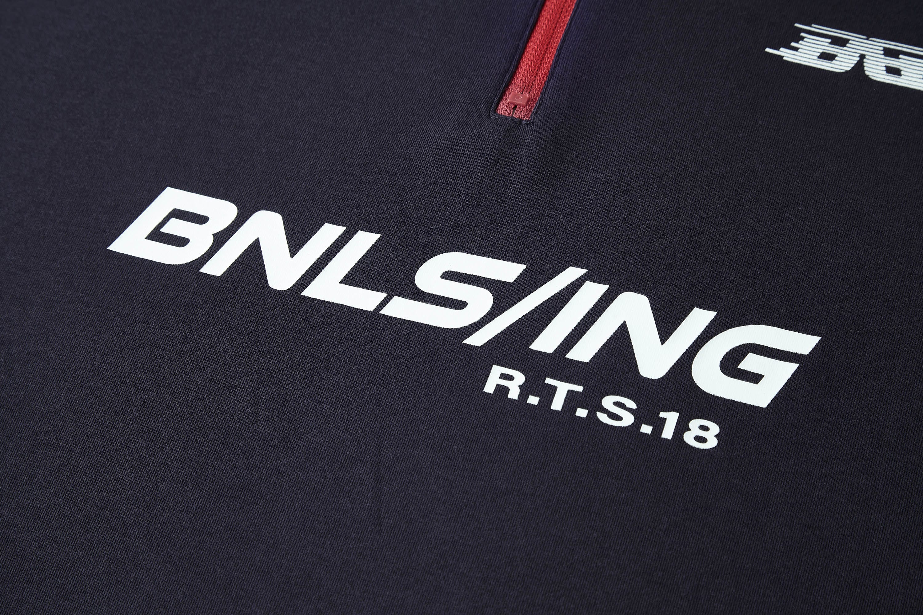 BONELESS Contrast Half-Zip Racing Long-Sleeve Tee, premium urban and streetwear designers apparel on PROJECTISR.com, BONELESS