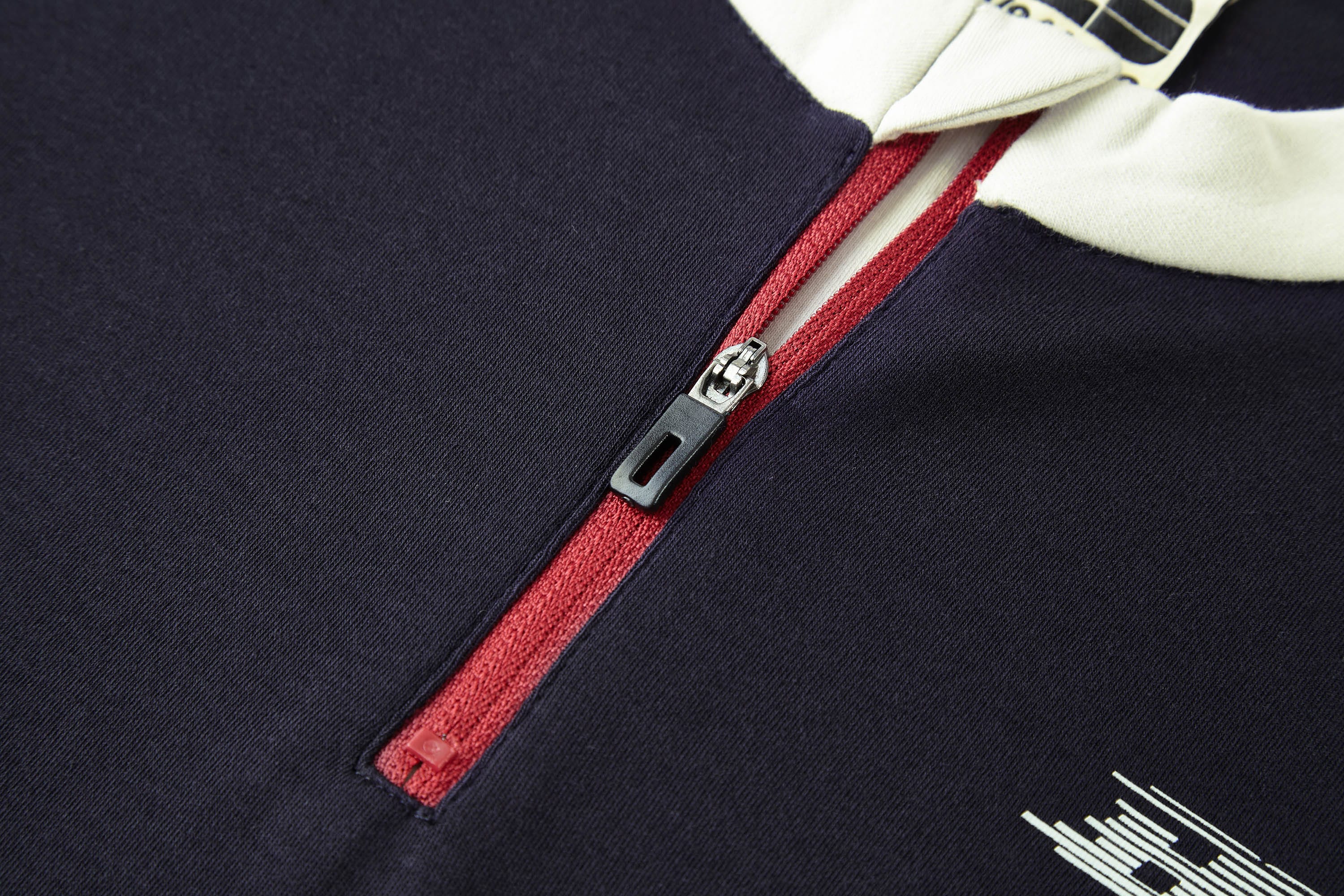 BONELESS Contrast Half-Zip Racing Long-Sleeve Tee, premium urban and streetwear designers apparel on PROJECTISR.com, BONELESS