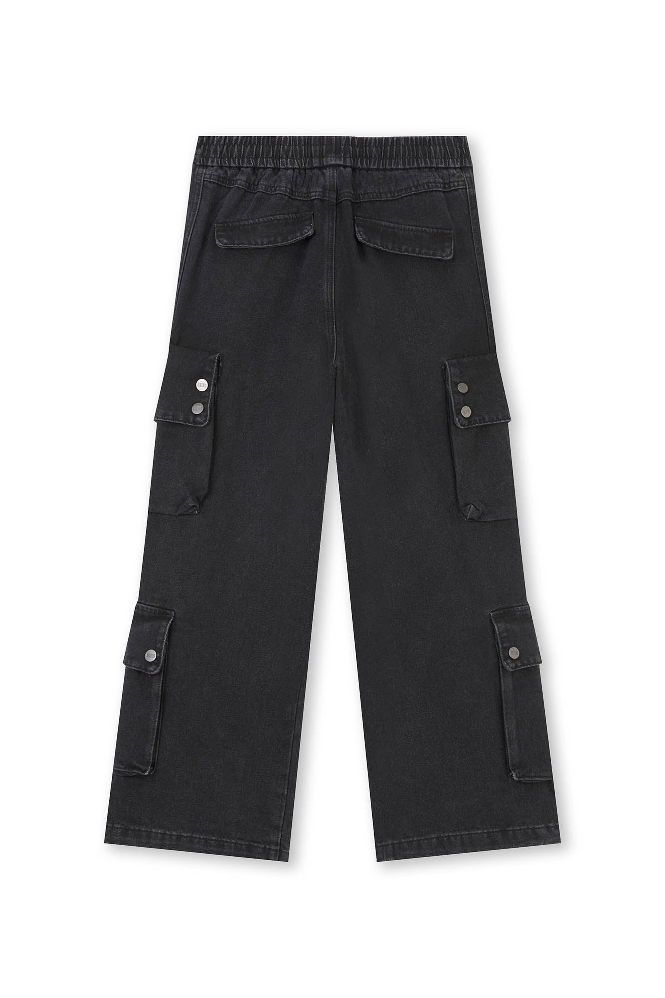 BONELESS Distressed Multi-Pocket Drawstring Cargo Jeans, premium urban and streetwear designers apparel on PROJECTISR.com, BONELESS