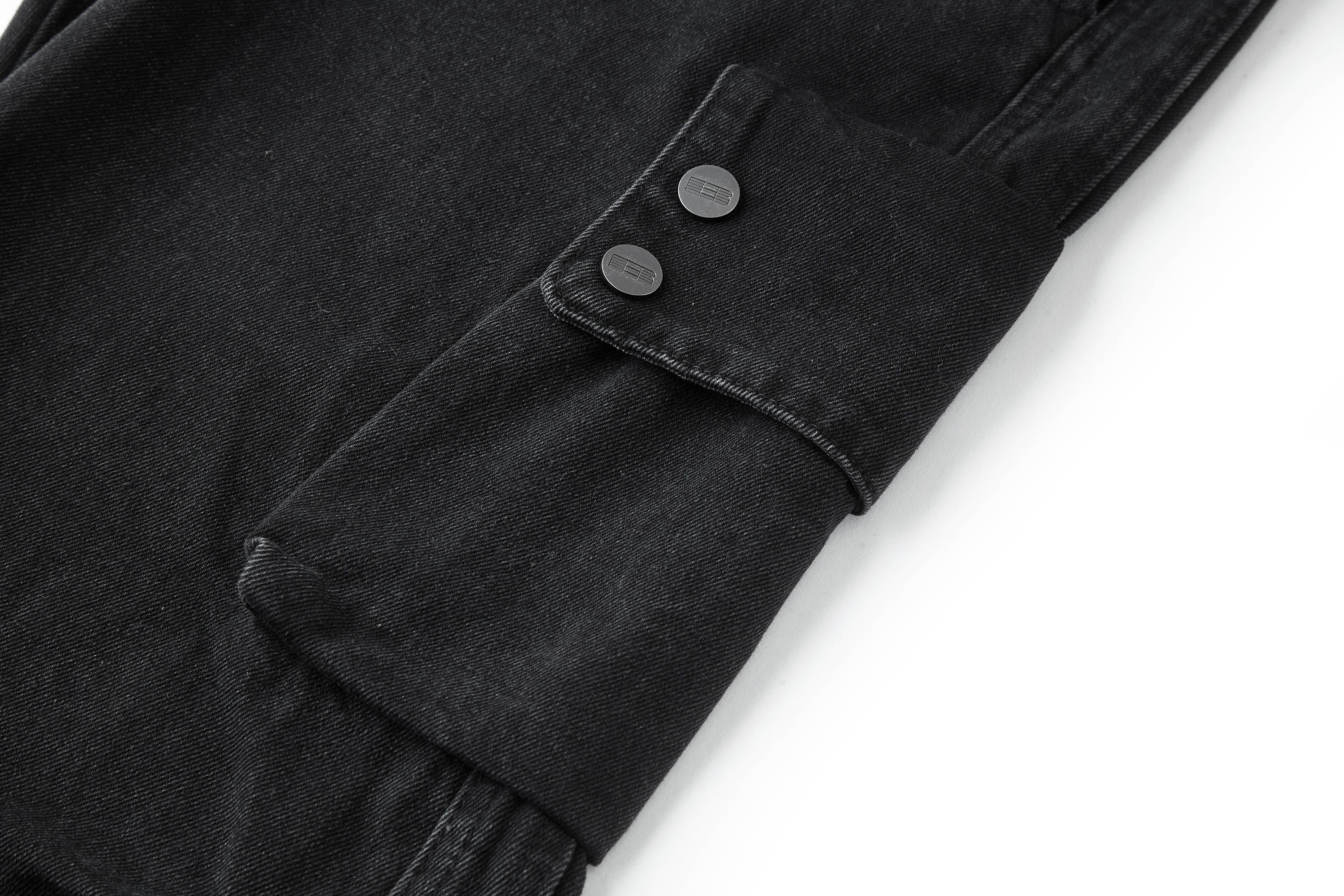 BONELESS Distressed Multi-Pocket Drawstring Cargo Jeans, premium urban and streetwear designers apparel on PROJECTISR.com, BONELESS