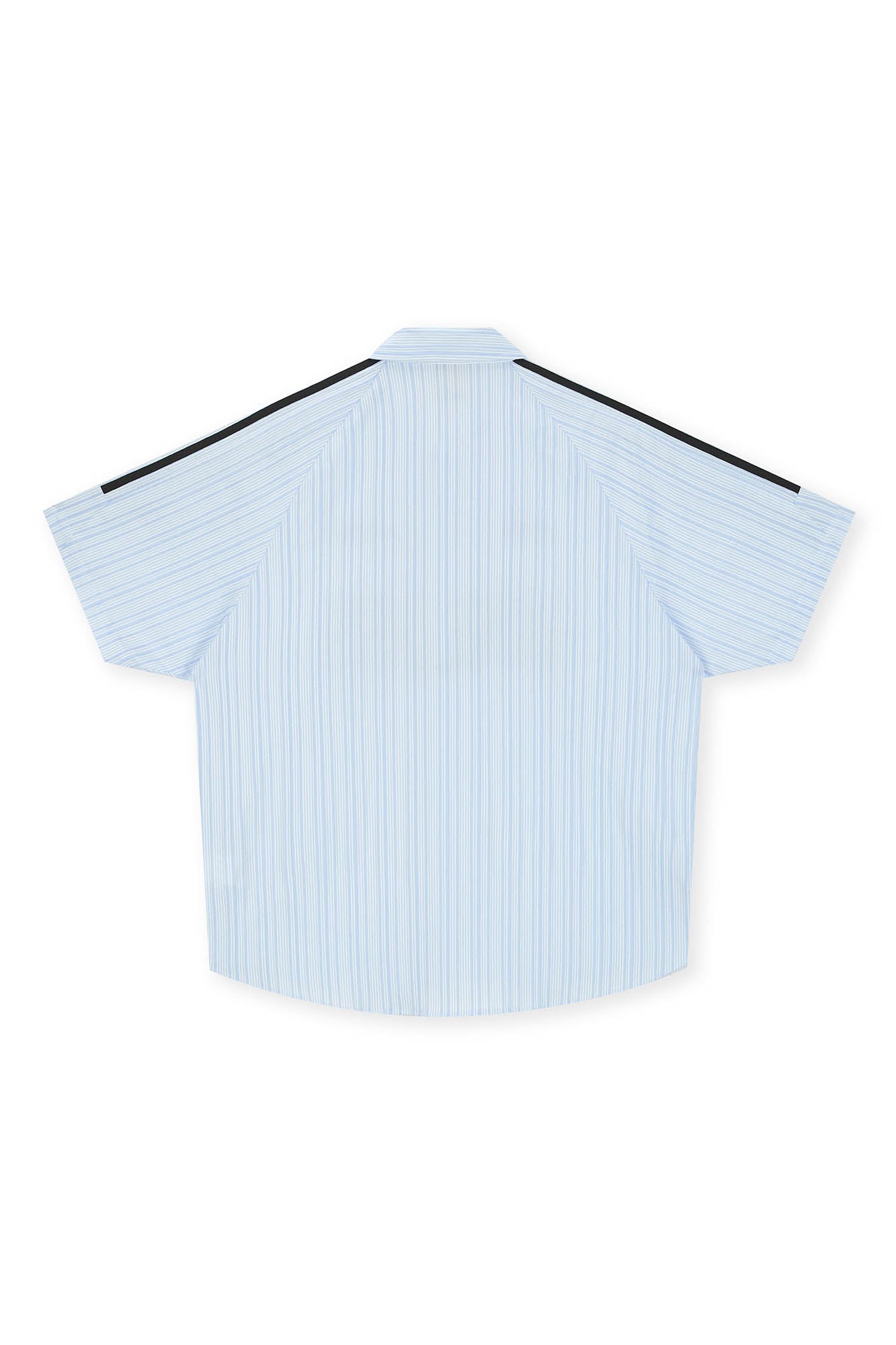 BONELESS Pinstriped Seersucker Raglan Half Shirt, premium urban and streetwear designers apparel on PROJECTISR.com, BONELESS