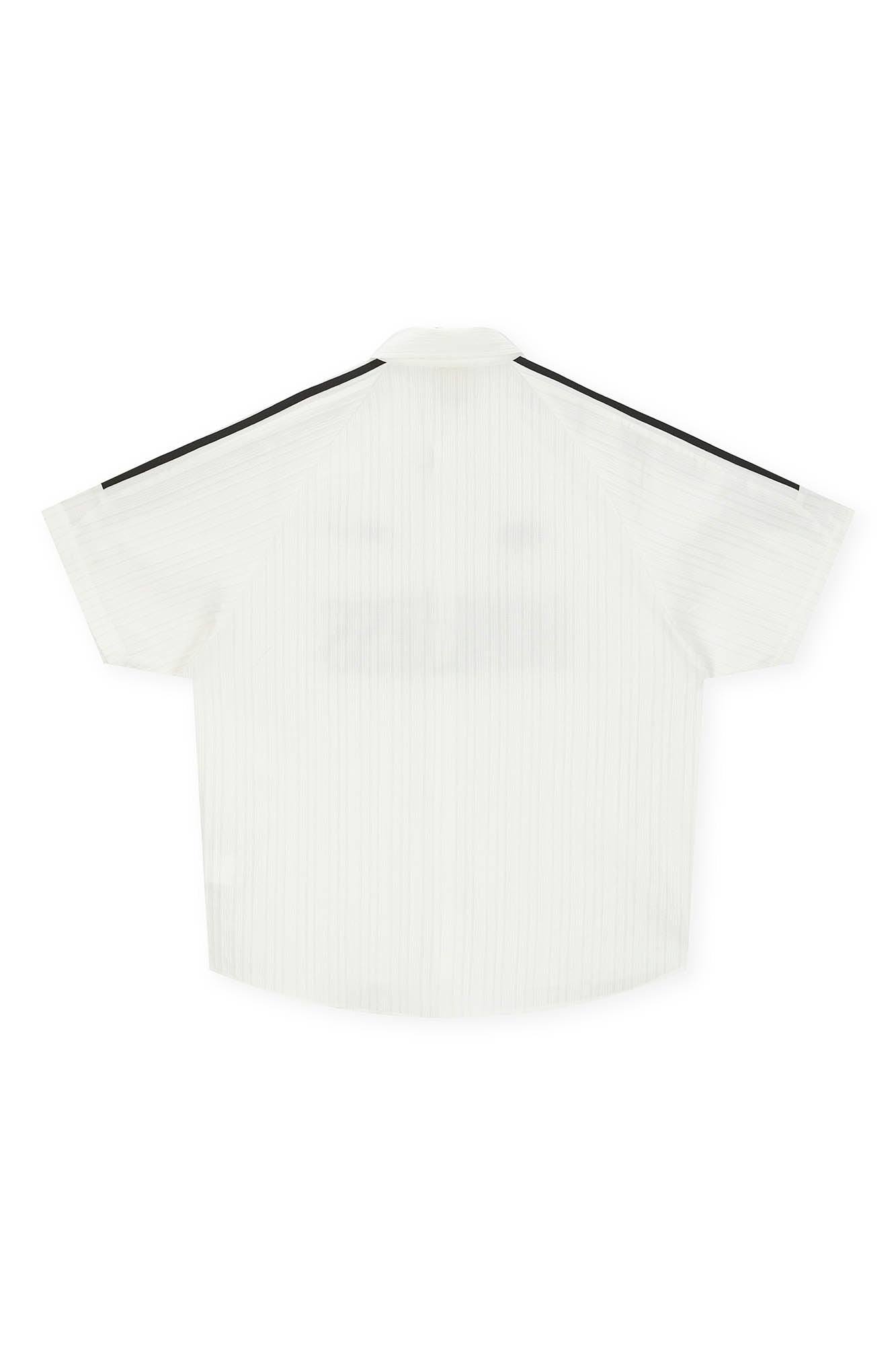 BONELESS Pinstriped Seersucker Raglan Half Shirt, premium urban and streetwear designers apparel on PROJECTISR.com, BONELESS