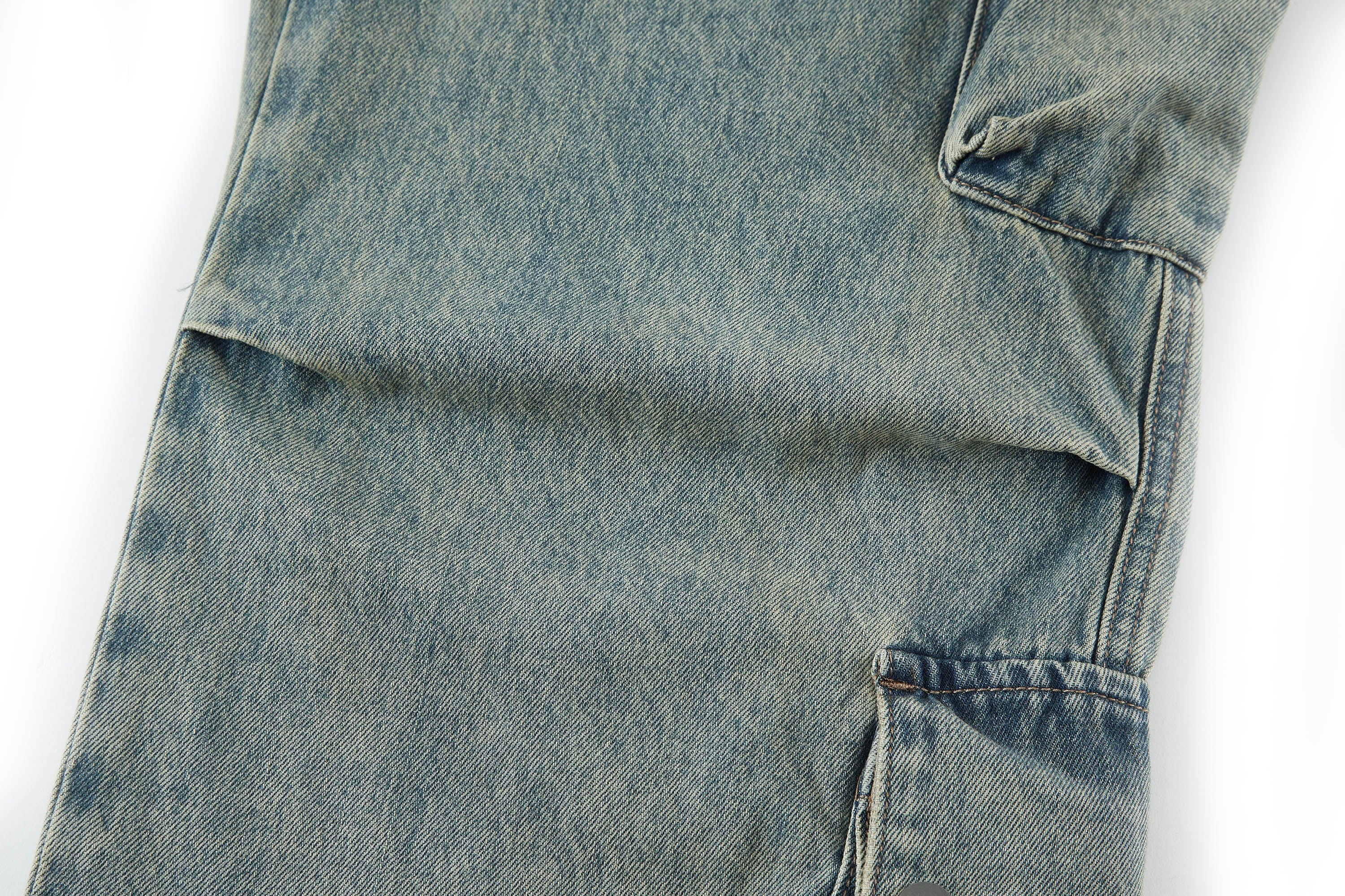 BONELESS Distressed Multi-Pocket Drawstring Cargo Jeans, premium urban and streetwear designers apparel on PROJECTISR.com, BONELESS