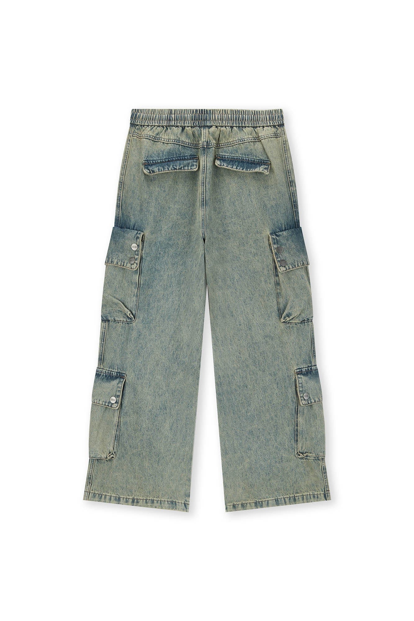 BONELESS Distressed Multi-Pocket Drawstring Cargo Jeans, premium urban and streetwear designers apparel on PROJECTISR.com, BONELESS