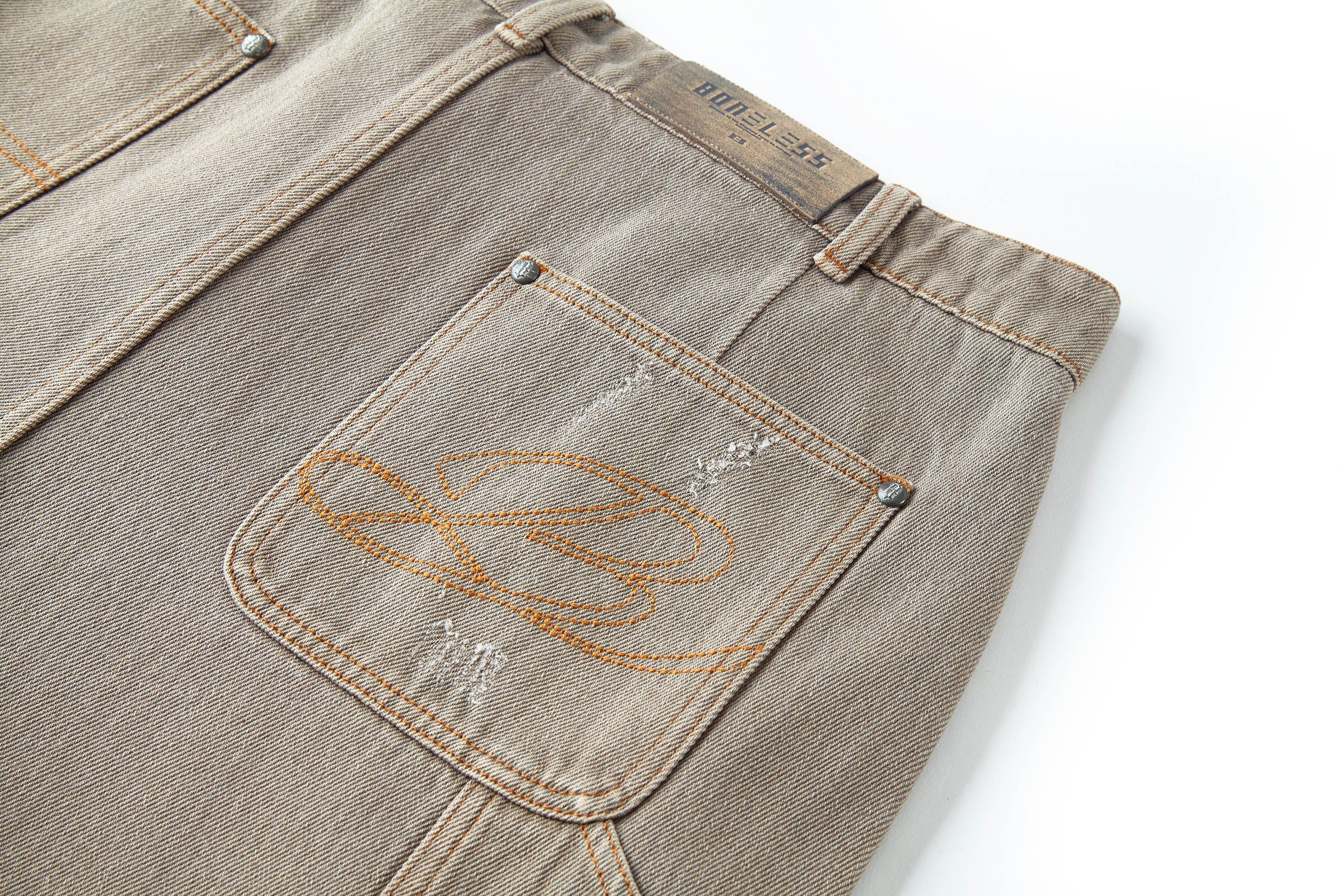 BONELESS Distressed Utility Carpenter Pants, premium urban and streetwear designers apparel on PROJECTISR.com, BONELESS
