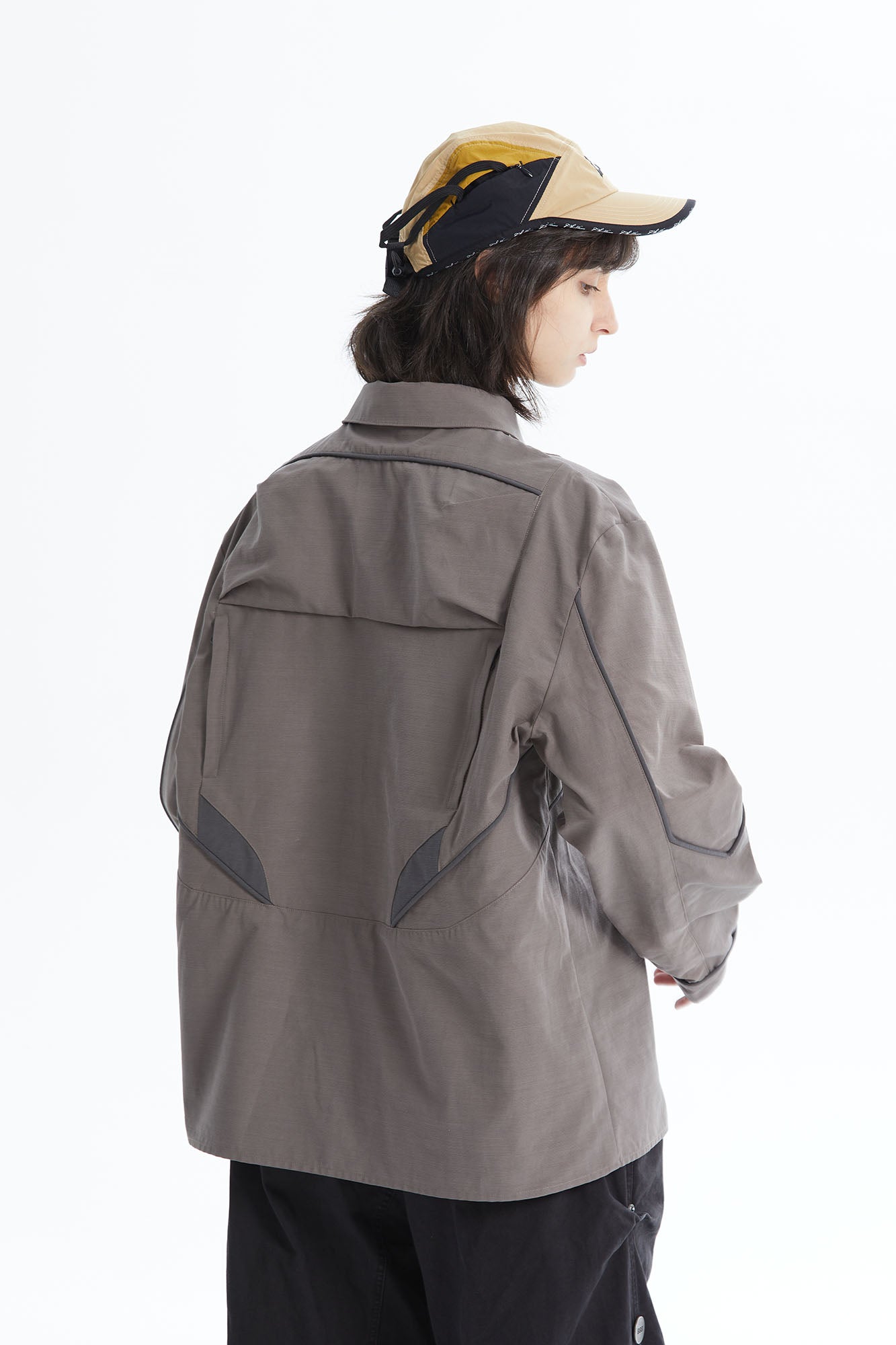 ERROR CODE ROBOT Modular Panel Button-Up Utility Shirt, premium urban and streetwear designers apparel on PROJECTISR.com, ERROR CODE ROBOT