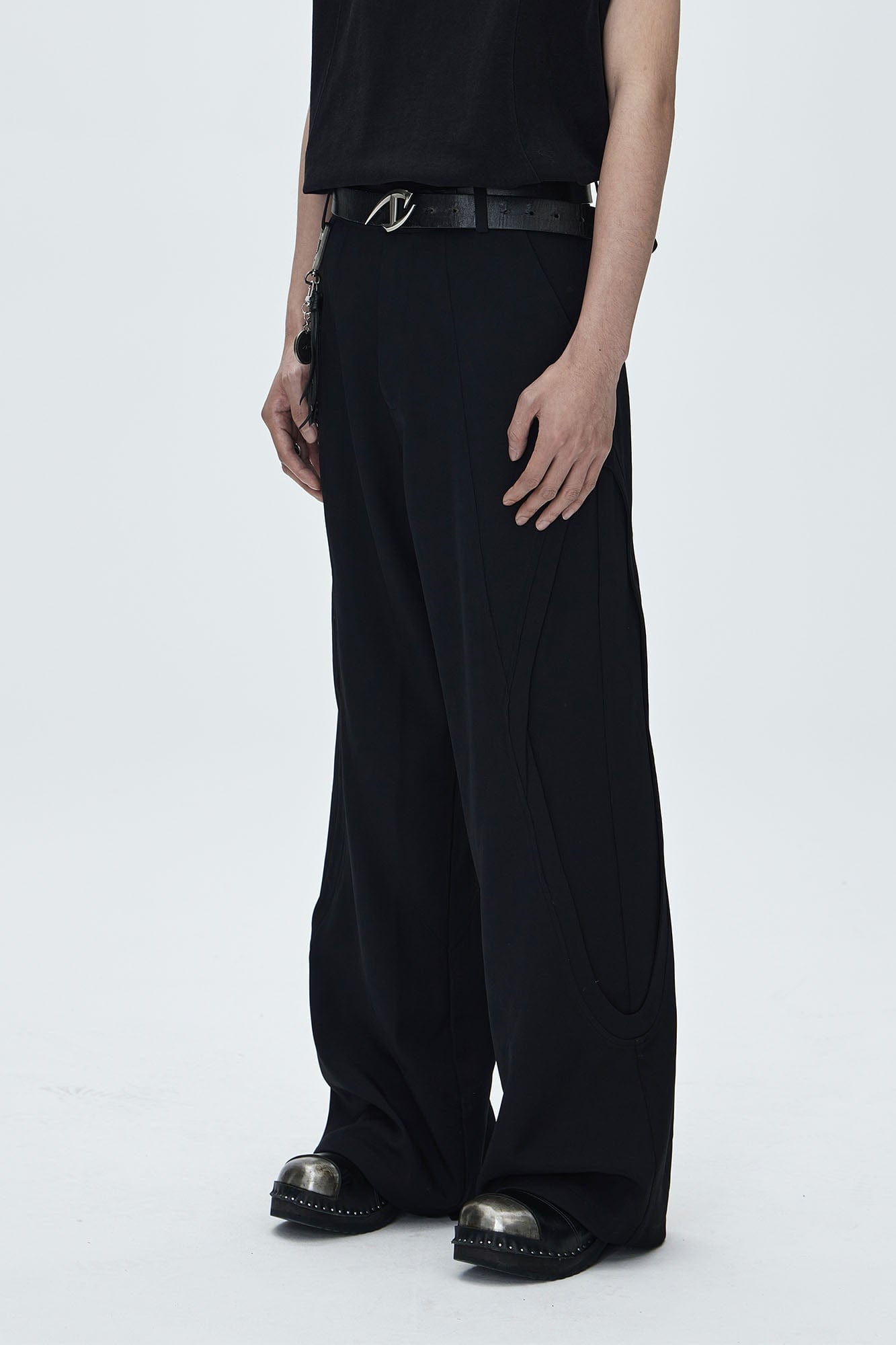 CATSSTAC Oval Curved Paneled Pants, premium urban and streetwear designers apparel on PROJECTISR.com, CATSSTAC