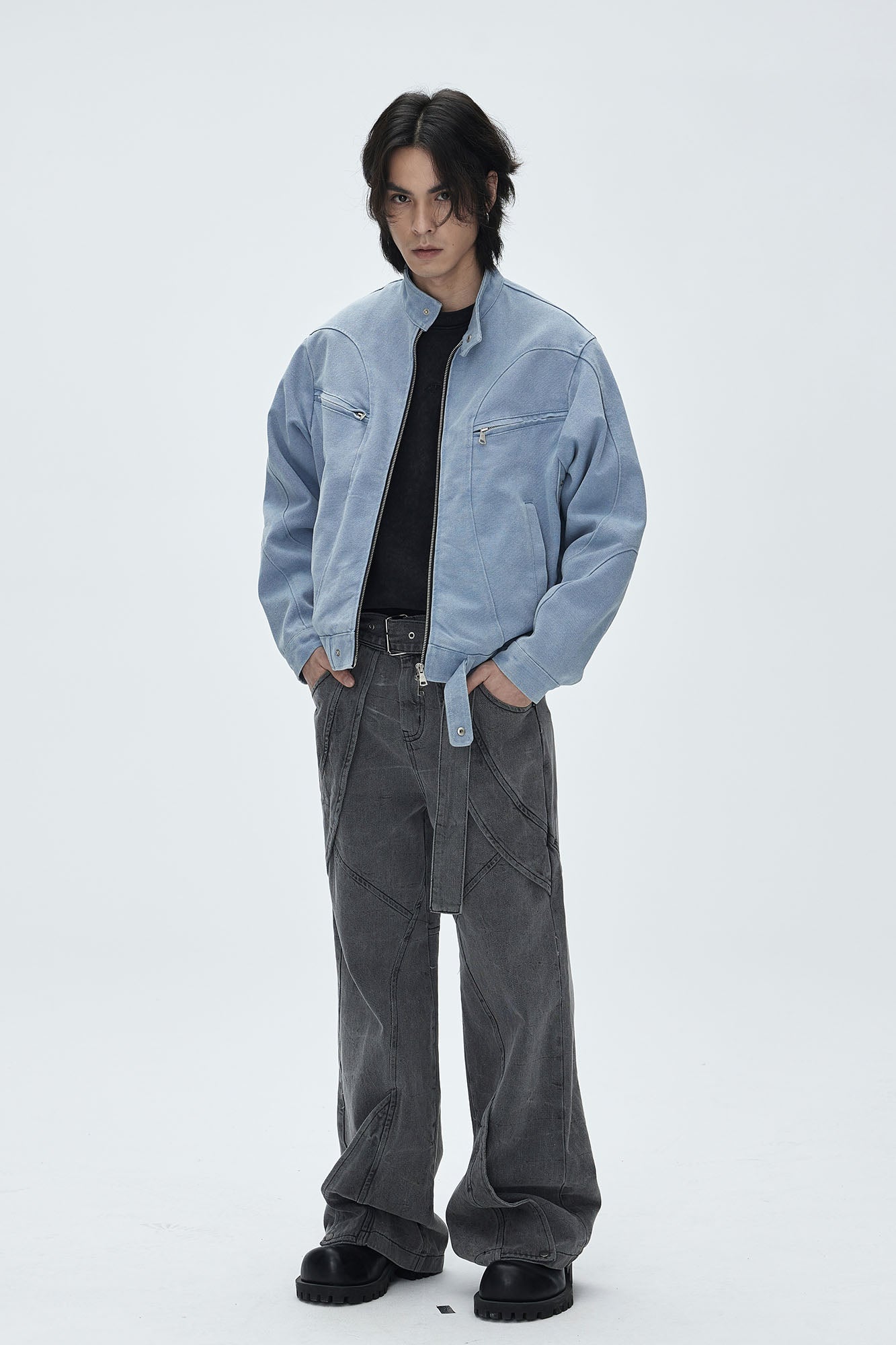CATSSTAC Washed Curved Panel Harrington Jacket, premium urban and streetwear designers apparel on PROJECTISR.com, CATSSTAC