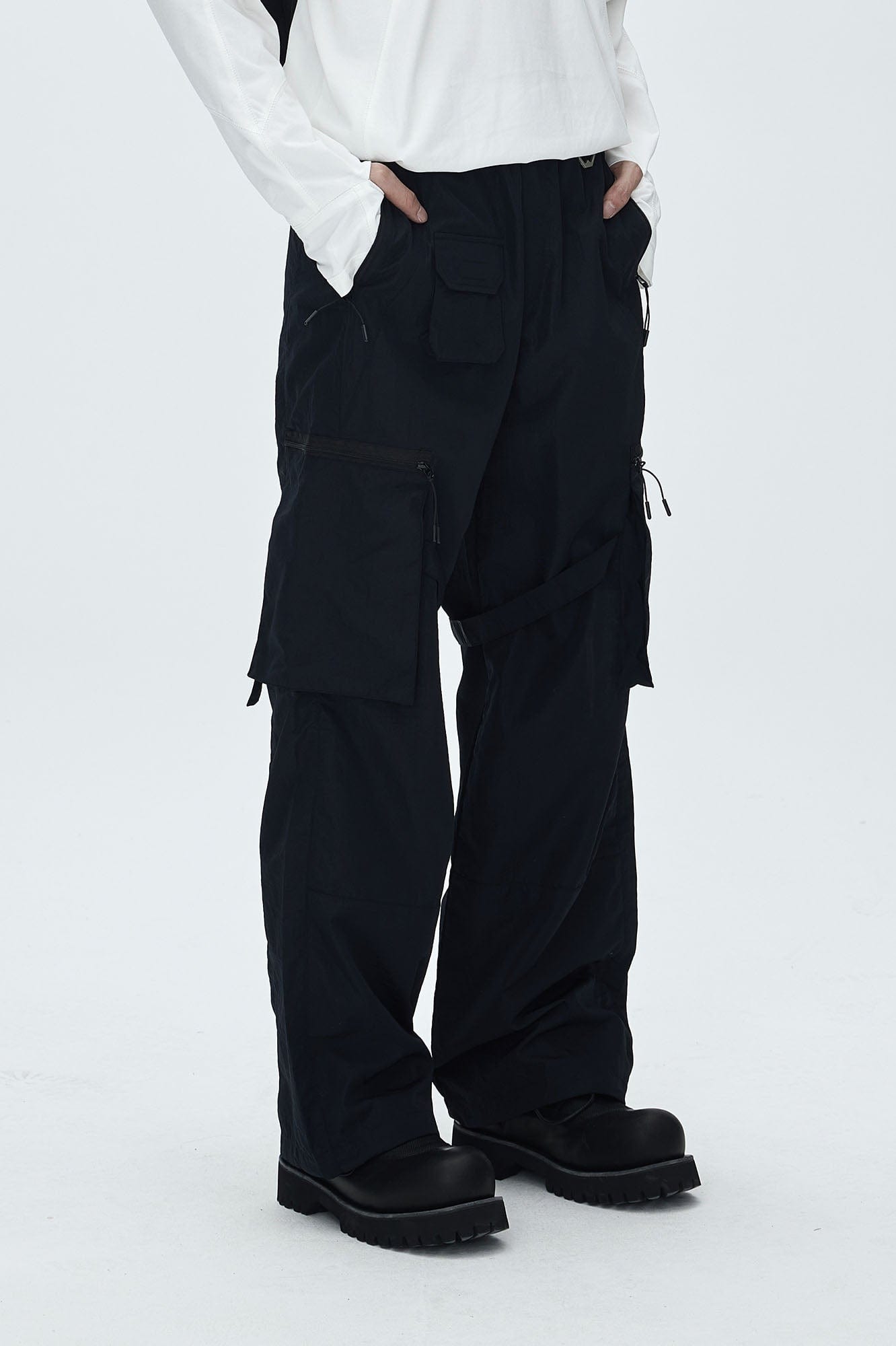 CATSSTAC Utility Multi-Pocket Buckled Cargo Pants, premium urban and streetwear designers apparel on PROJECTISR.com, CATSSTAC