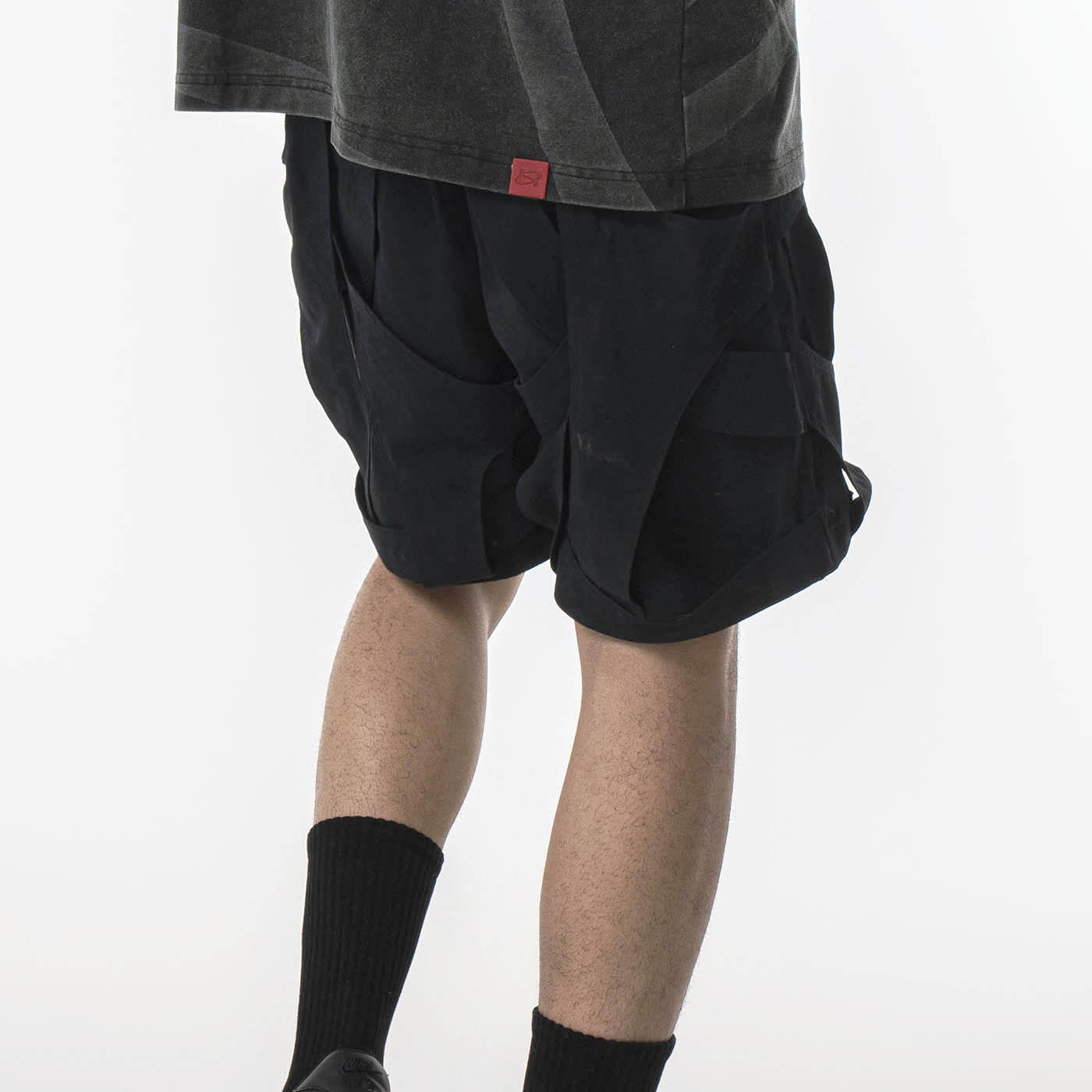 REDH Multi-Strap Bondage Shorts, premium urban and streetwear designers apparel on PROJECTISR.com, REDH