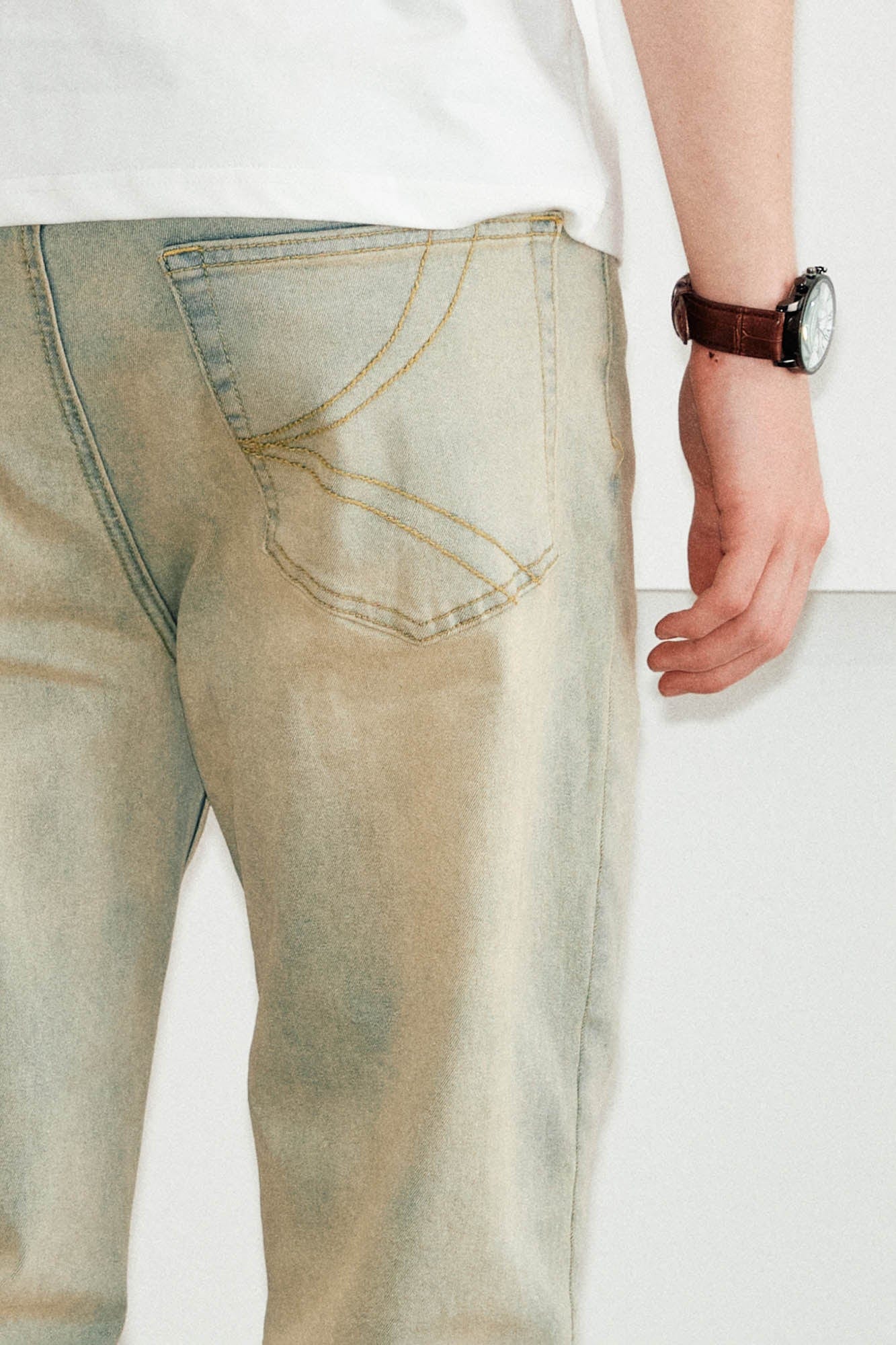 KREATE Classic Washed Straight Jeans, premium urban and streetwear designers apparel on PROJECTISR.com, KREATE