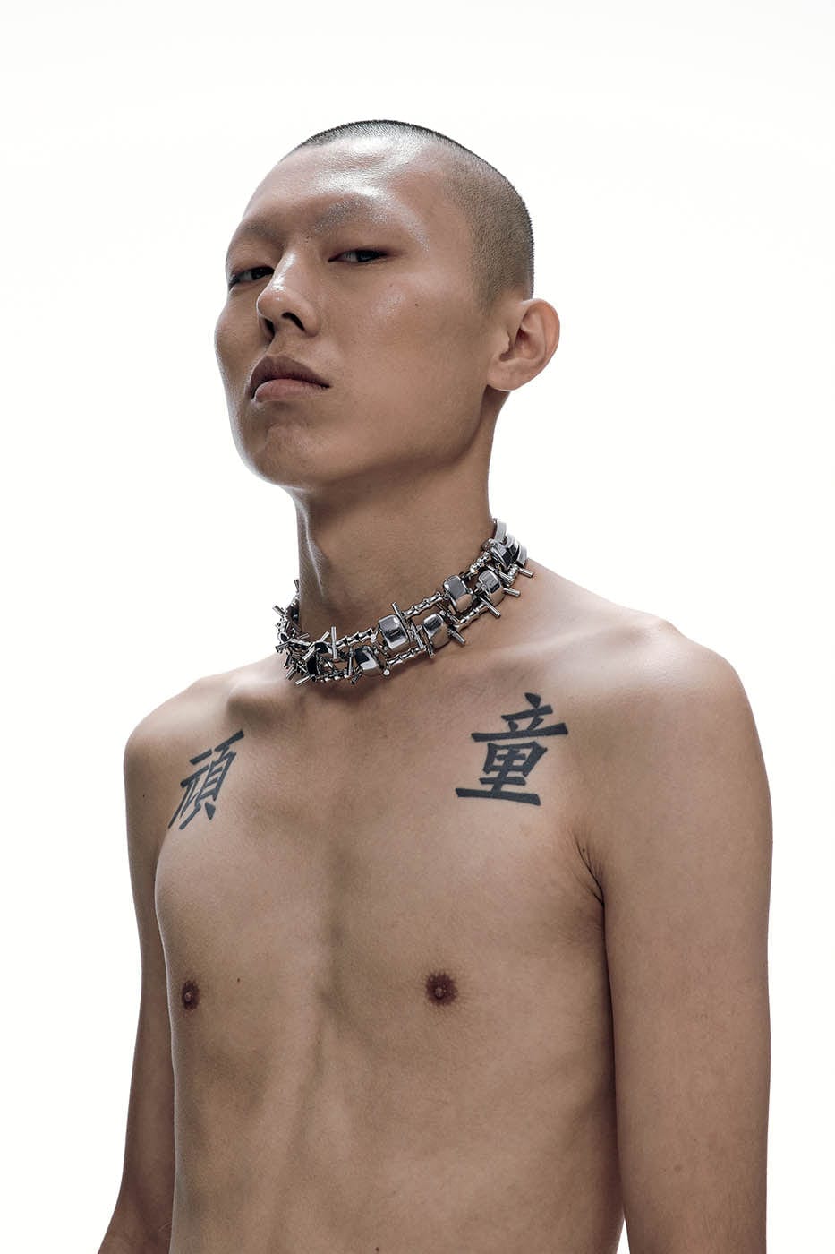 ILLUSORY Double-Strand Jointed Thorn Chocker, premium urban and streetwear designers apparel on PROJECTISR.com, ILLUSORY