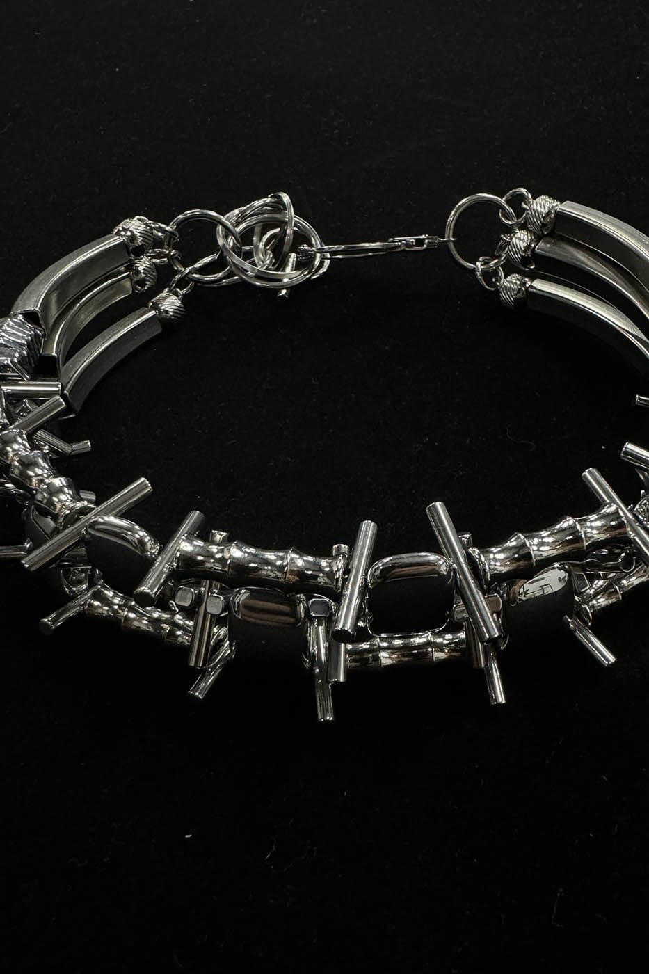 ILLUSORY Double-Strand Jointed Thorn Chocker, premium urban and streetwear designers apparel on PROJECTISR.com, ILLUSORY