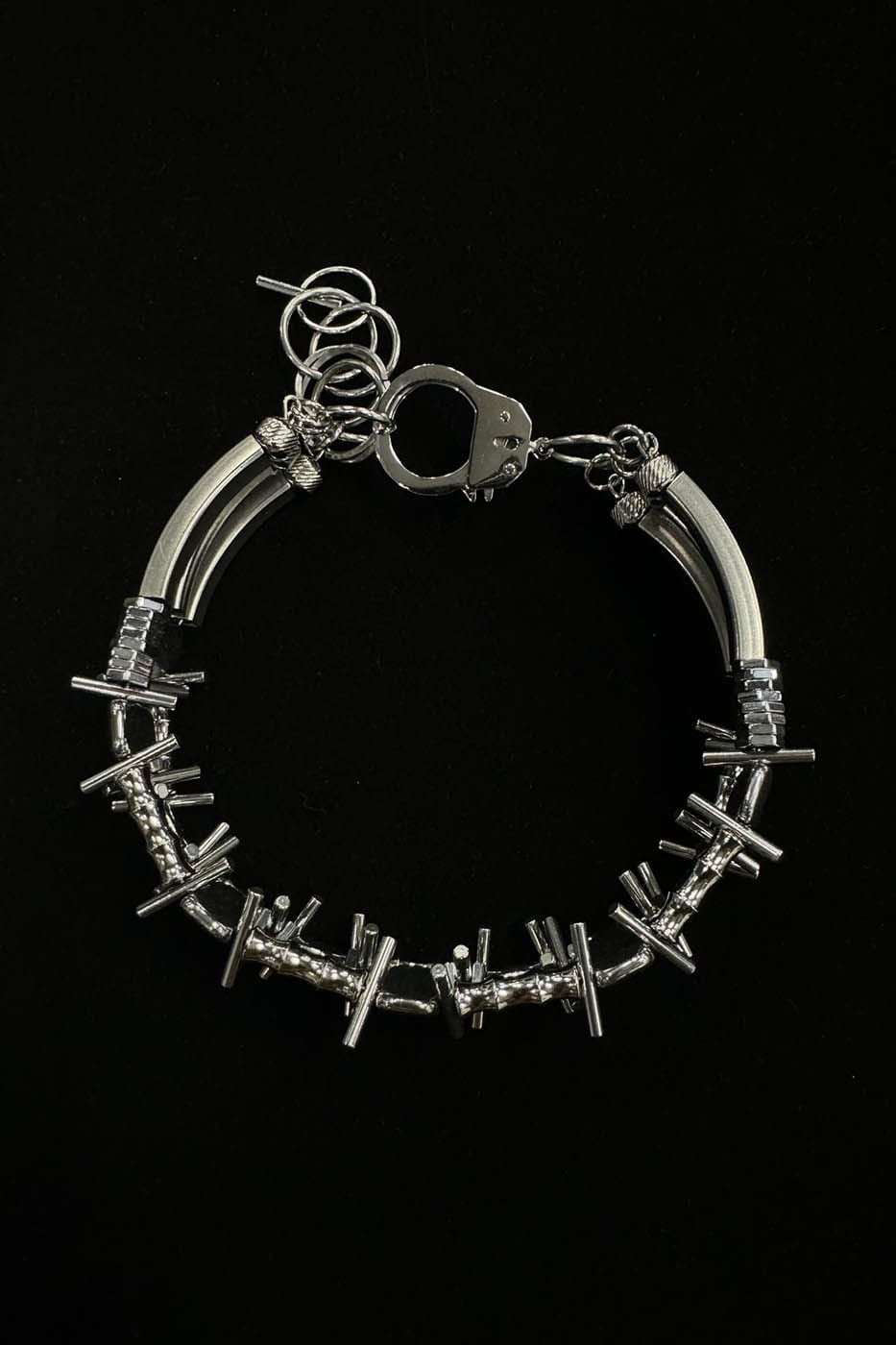 ILLUSORY Double-Strand Jointed Thorn Chocker, premium urban and streetwear designers apparel on PROJECTISR.com, ILLUSORY