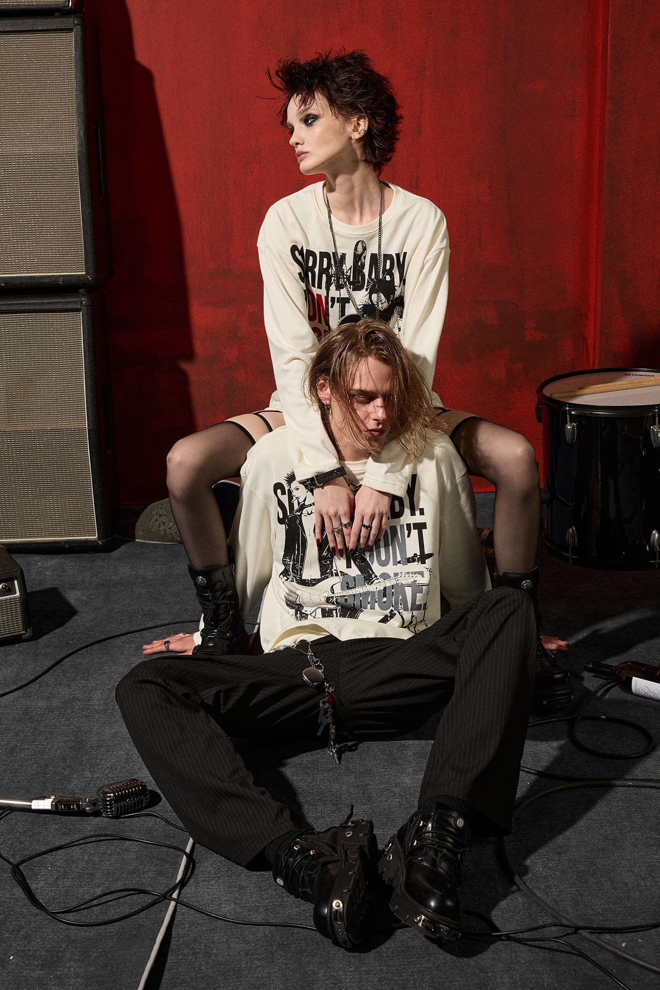 DONSMOKE×NANA Punk Band Graphic Long-Sleeve Tee, premium urban and streetwear designers apparel on PROJECTISR.com, DONSMOKE