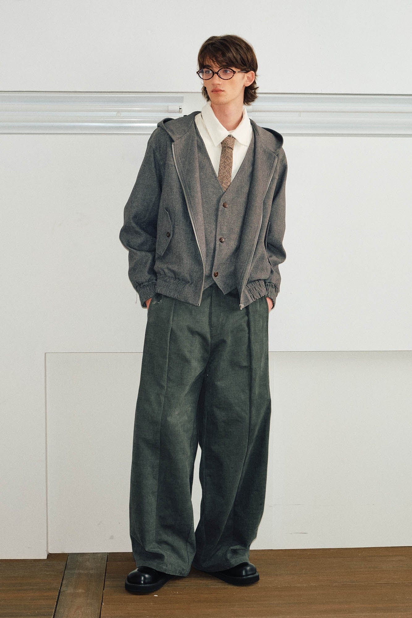 KREATE Layered Hooded Jacket, premium urban and streetwear designers apparel on PROJECTISR.com, KREATE