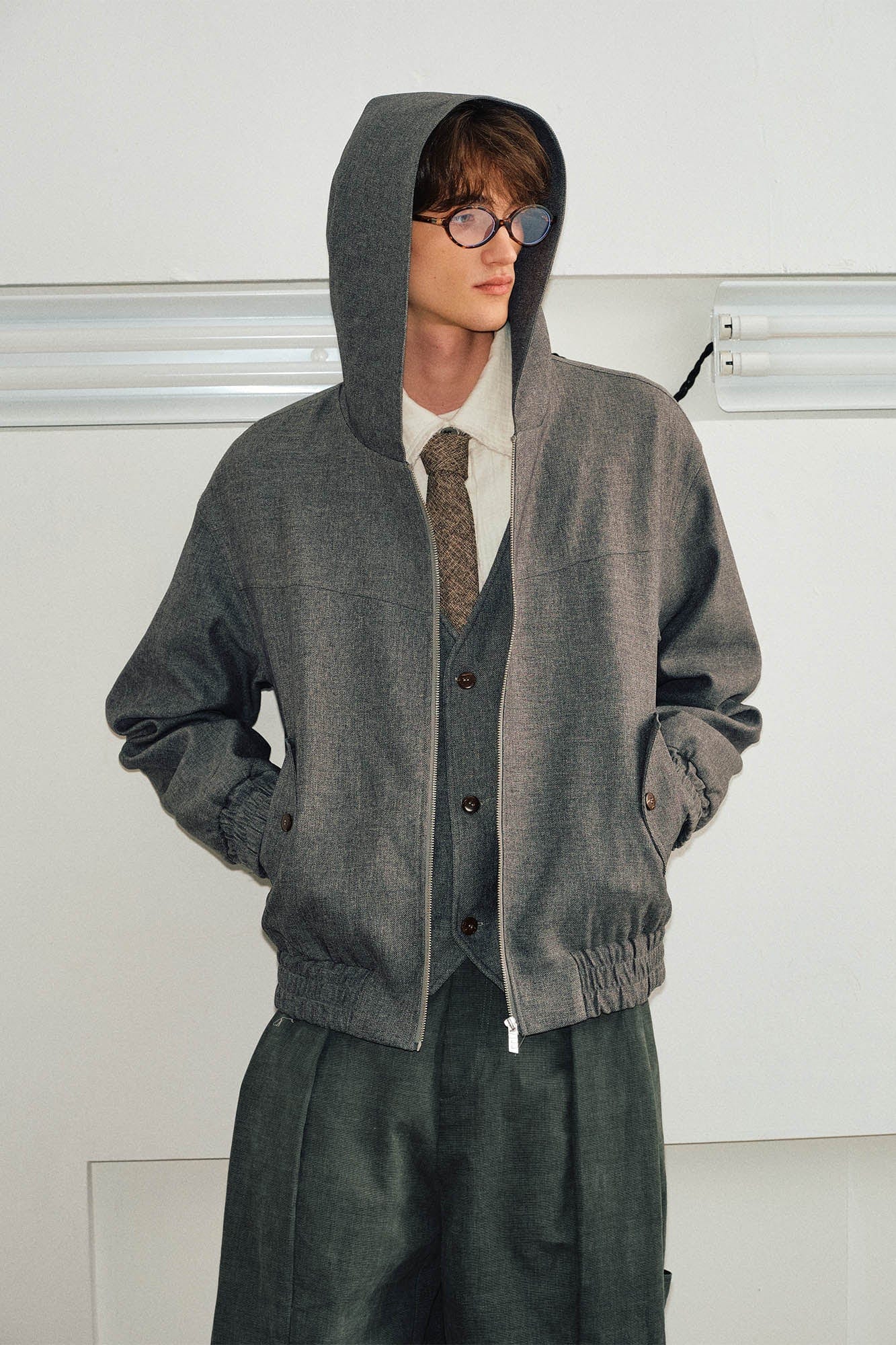 KREATE Layered Hooded Jacket, premium urban and streetwear designers apparel on PROJECTISR.com, KREATE