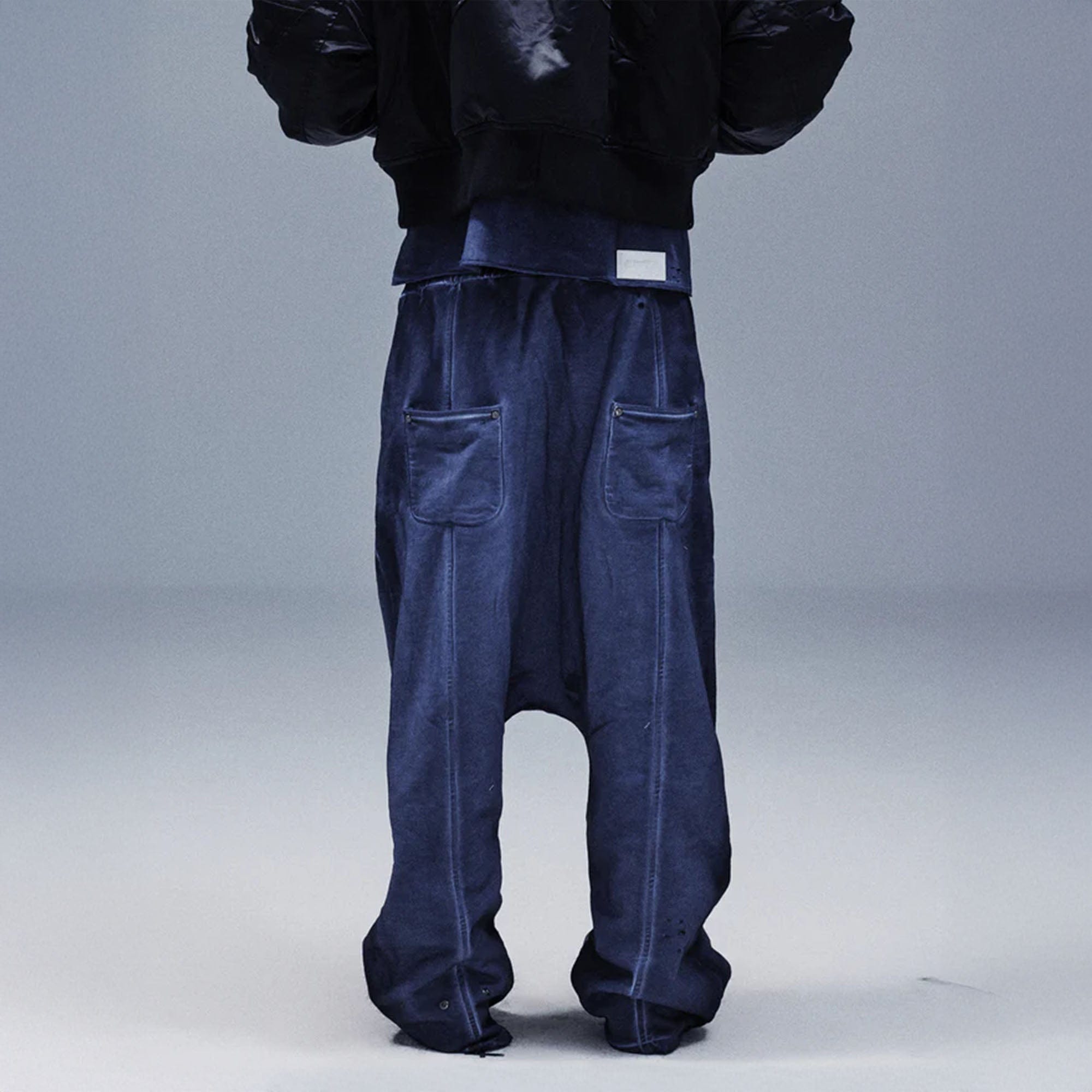 TECNINEGROUP Middle-Panel Washed Drop-Crotch Sweatpants, premium urban and streetwear designers apparel on PROJECTISR.com, TECNINEGROUP