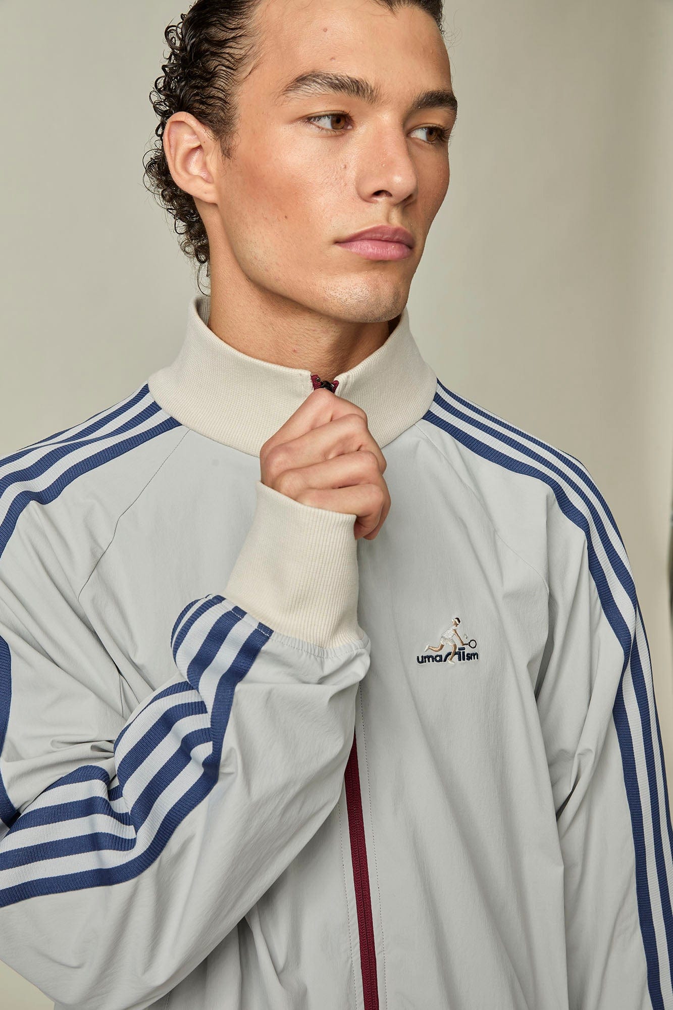 UMAMIISM Retro Striped Track Jacket, premium urban and streetwear designers apparel on PROJECTISR.com, UMAMIISM