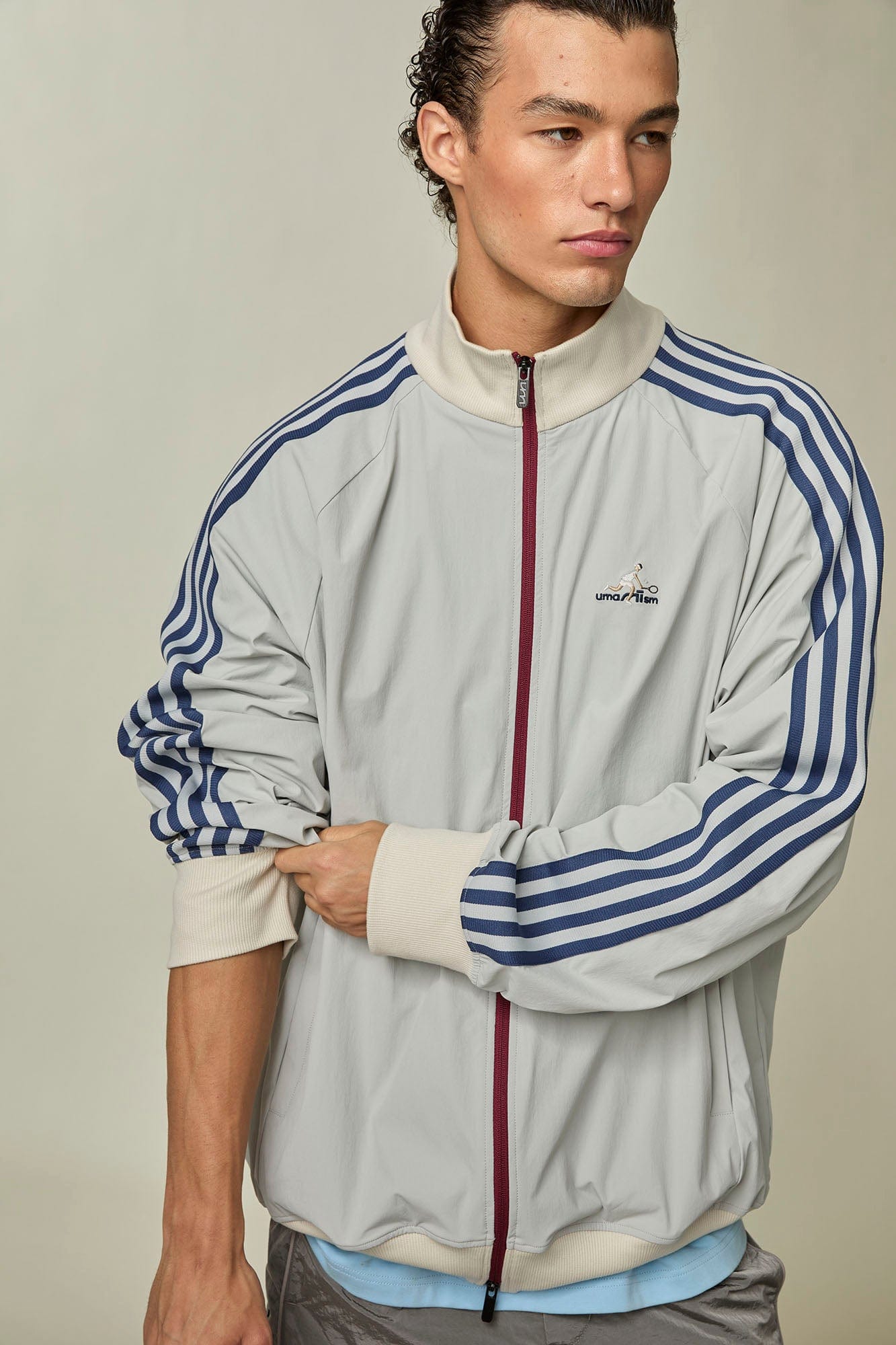 UMAMIISM Retro Striped Track Jacket, premium urban and streetwear designers apparel on PROJECTISR.com, UMAMIISM
