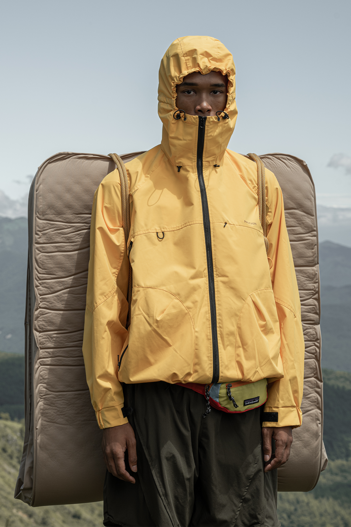 HALCYON Contrast Splash-Proof Hooded Windbreaker Jacket, premium urban and streetwear designers apparel on PROJECTISR.com, HALCYON