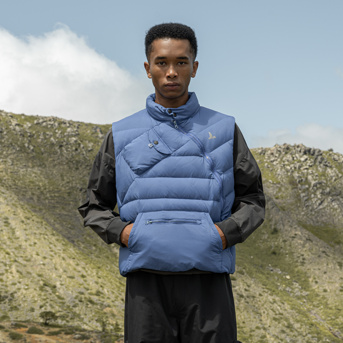 HALCYON Asymmetric Down Puffer Vest