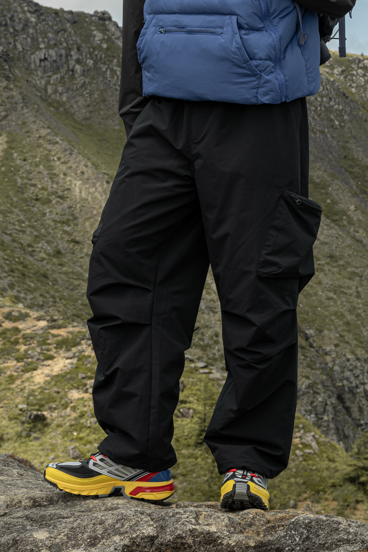 HALCYON Adjustable-Waist Utility Windproof Parachute Pants