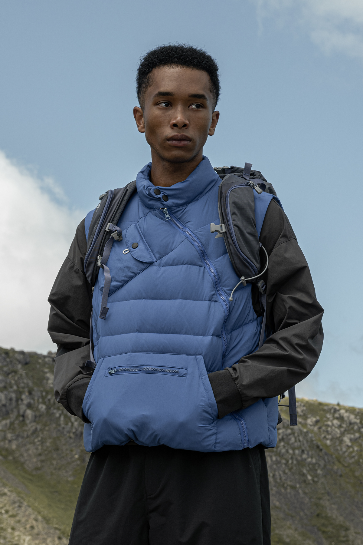 HALCYON Asymmetric Down Puffer Vest